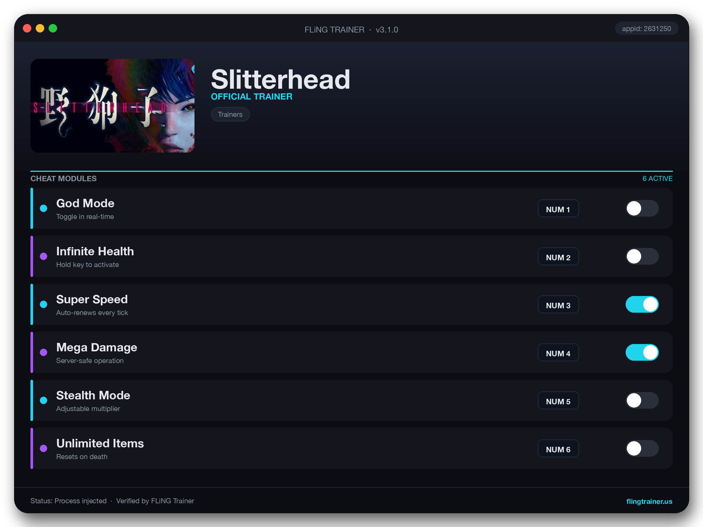 Slitterhead Trainer interface