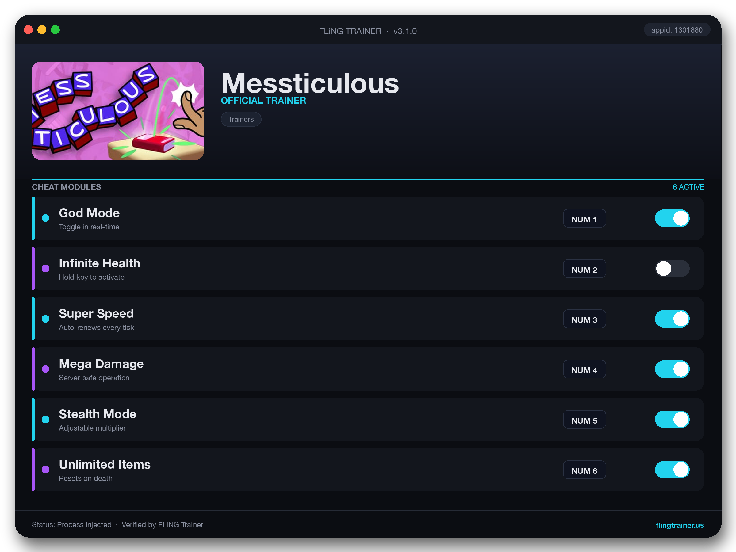 Messticulous Trainer interface