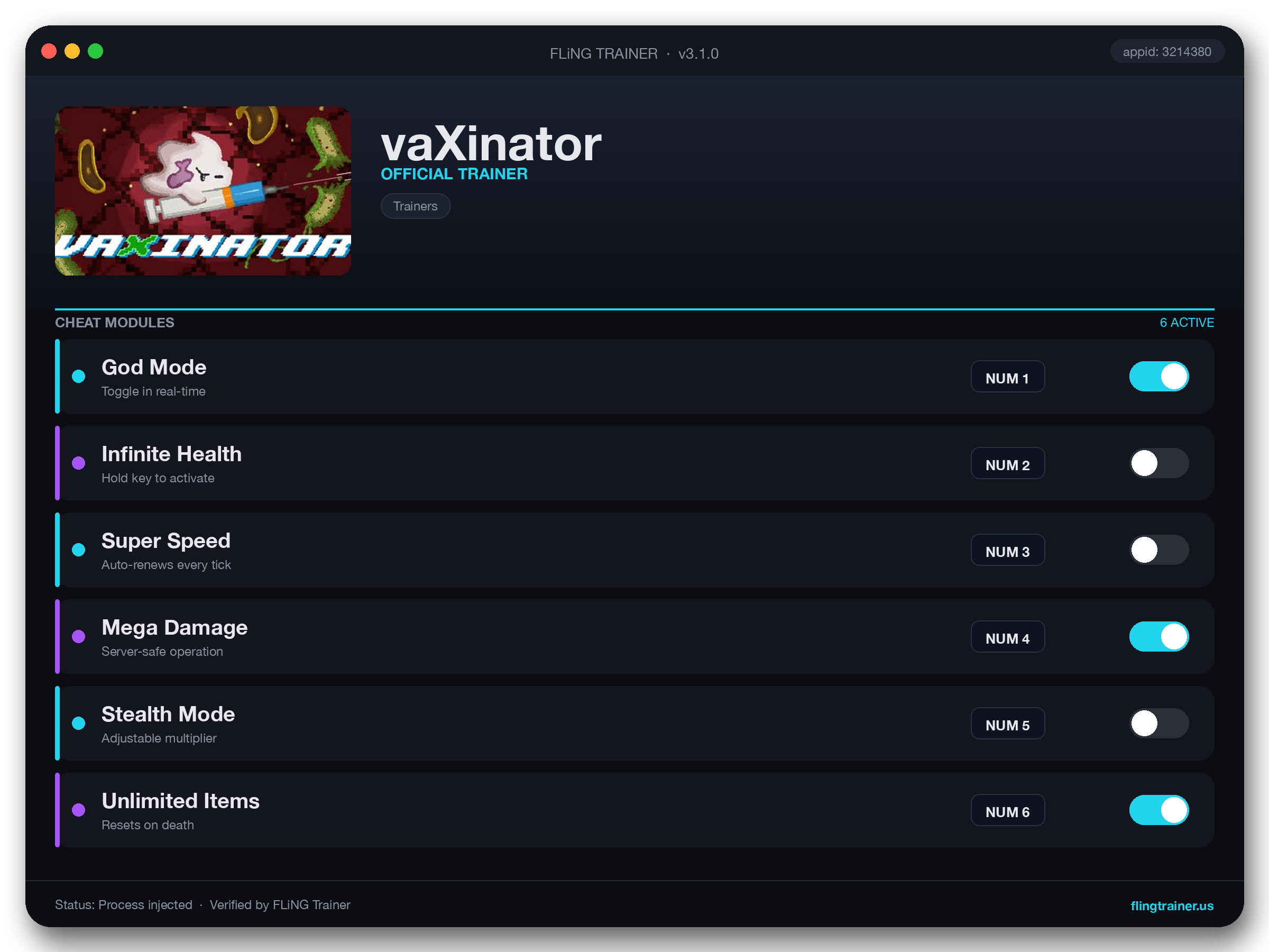 vaXinator Trainer interface