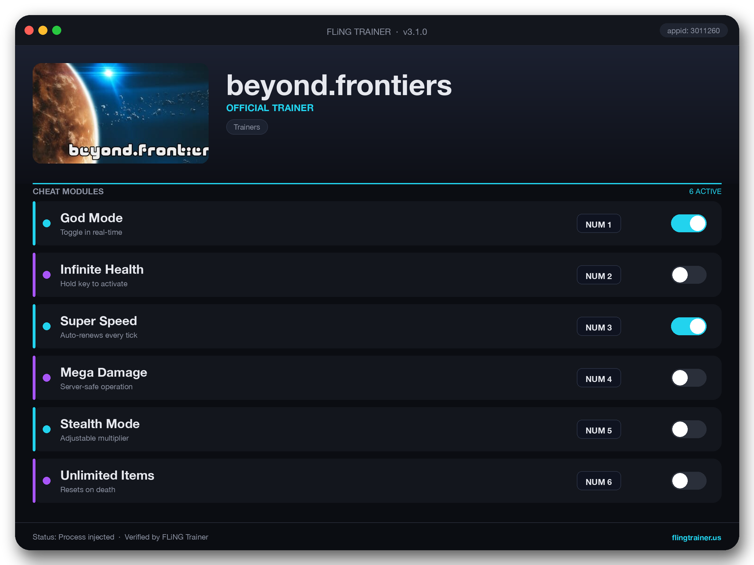 beyond.frontiers Trainer interface