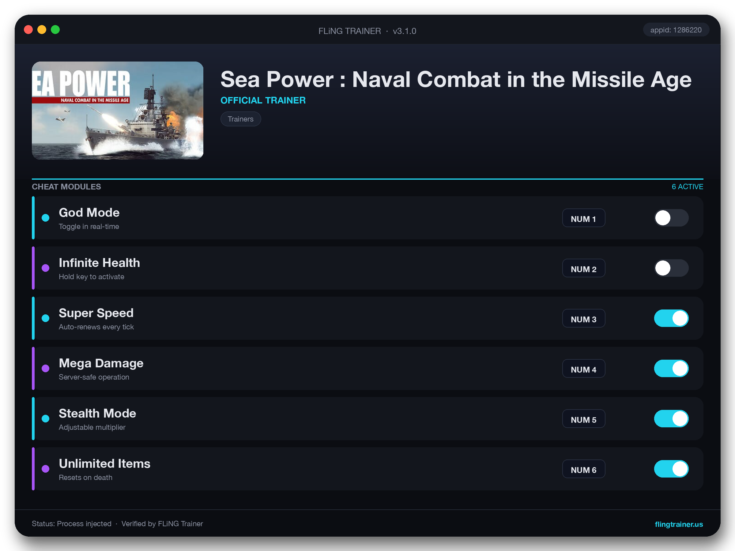 Sea Power : Naval Combat in the Missile Age Trainer interface