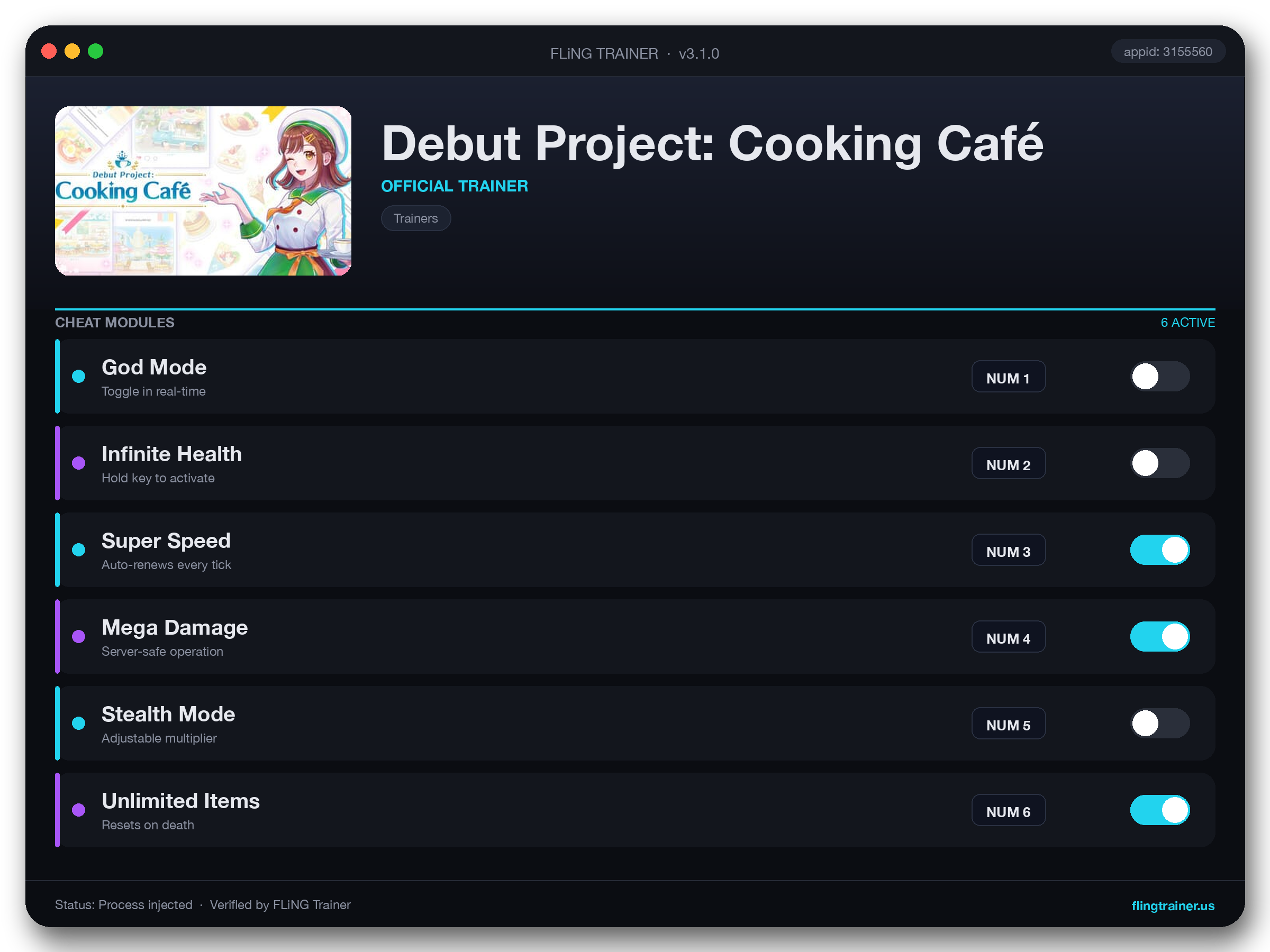 Debut Project: Cooking Café Trainer interface