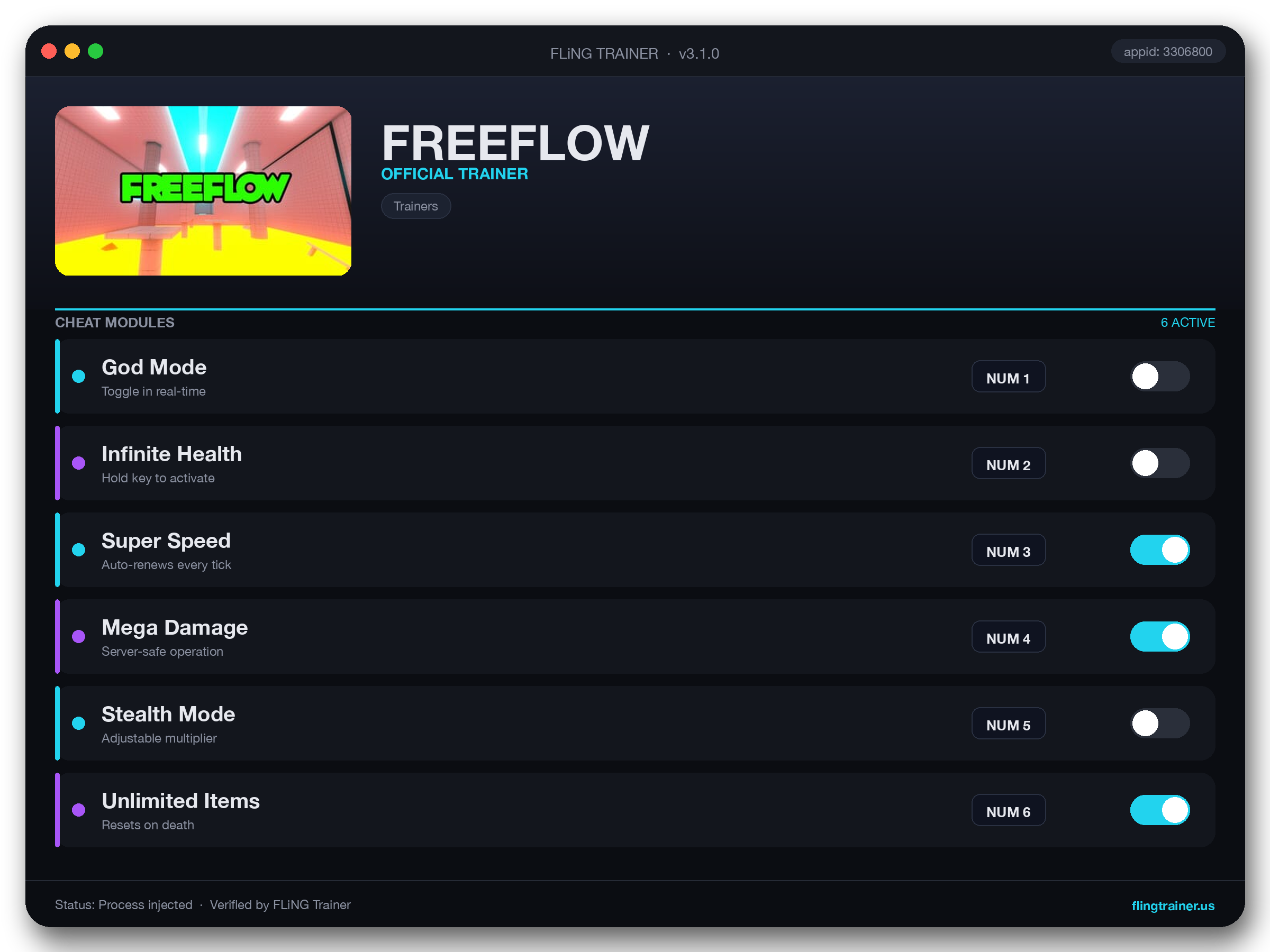 FREEFLOW Trainer interface