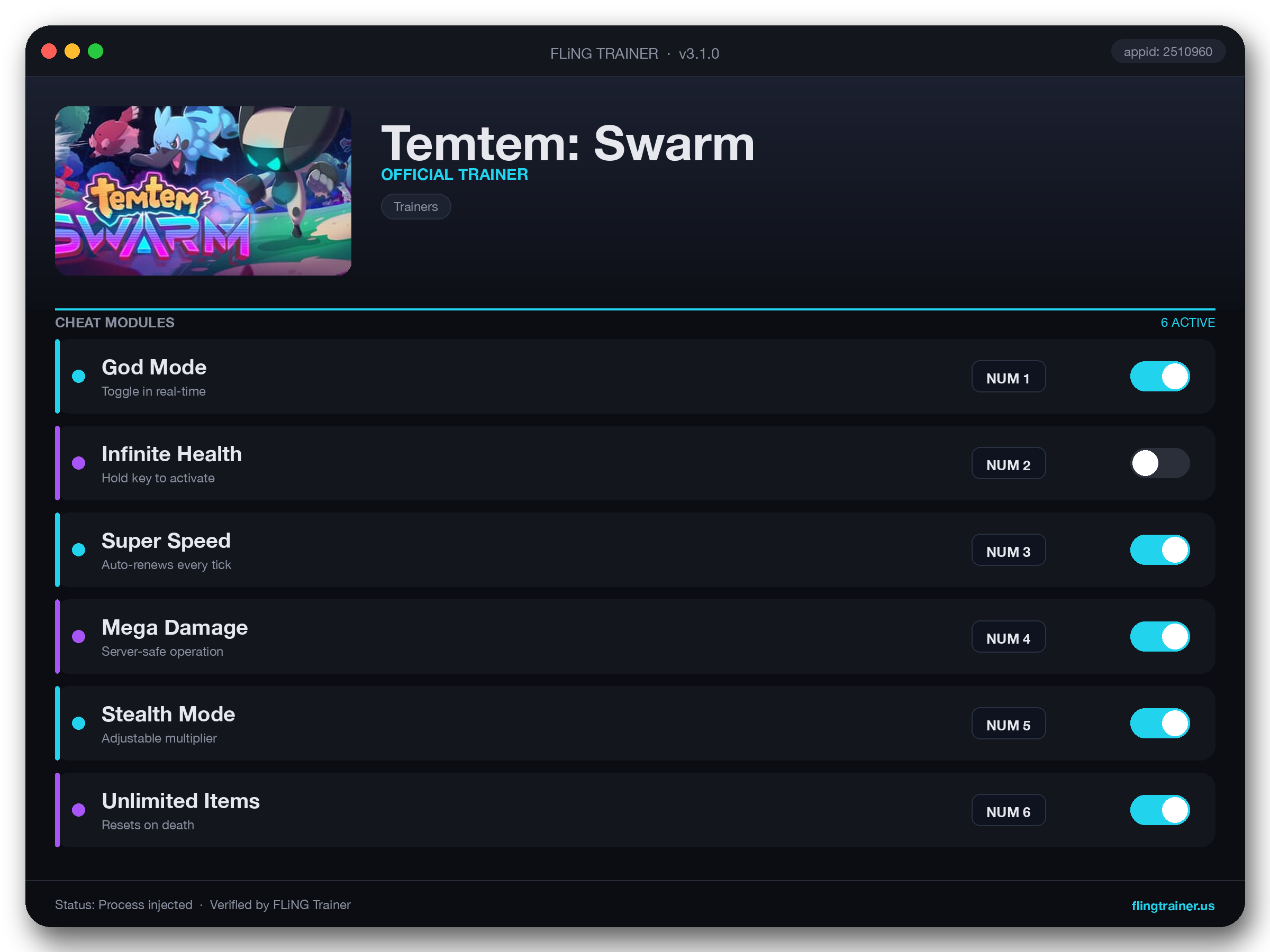 Temtem: Swarm Trainer interface