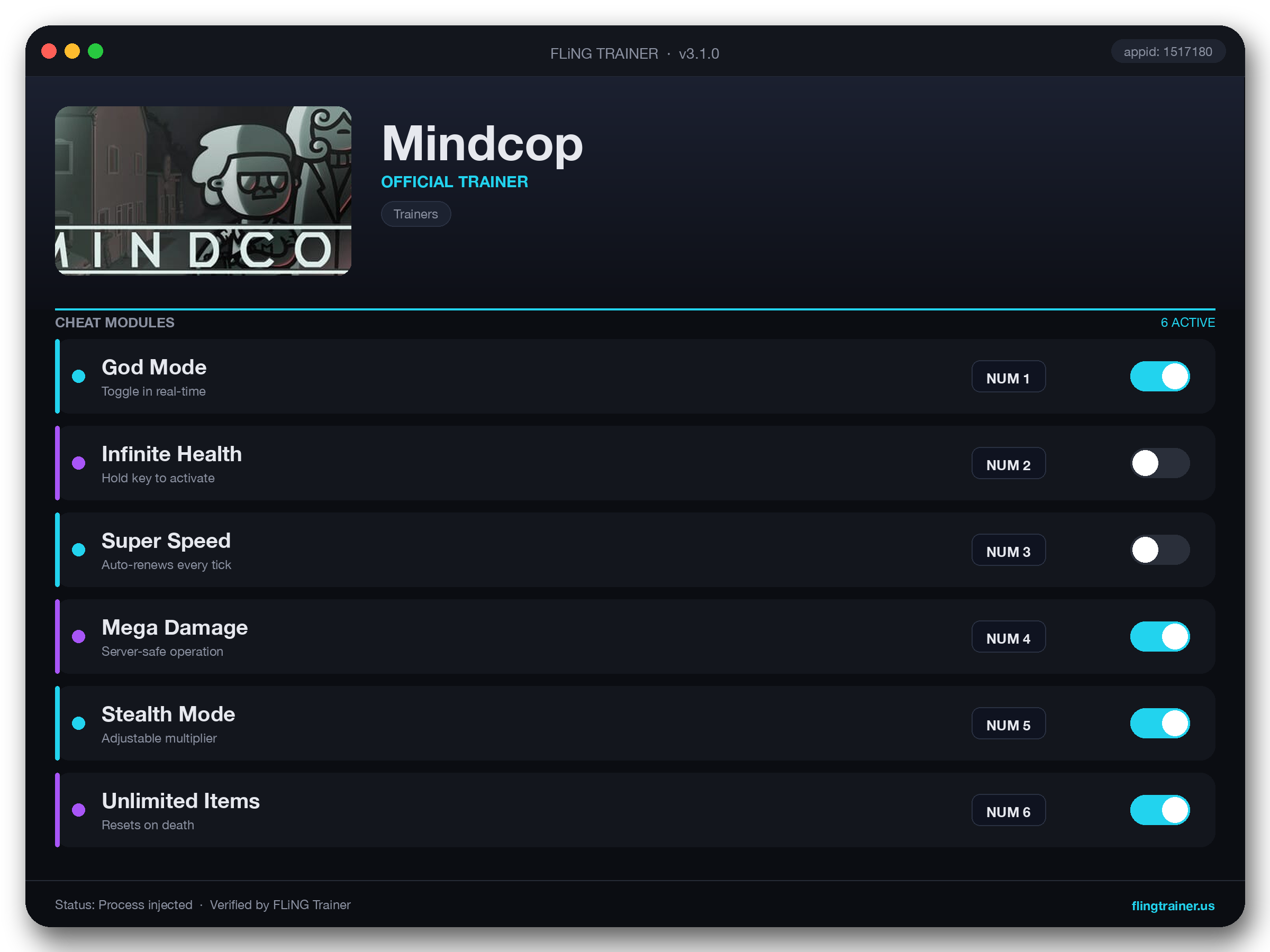 Mindcop Trainer interface