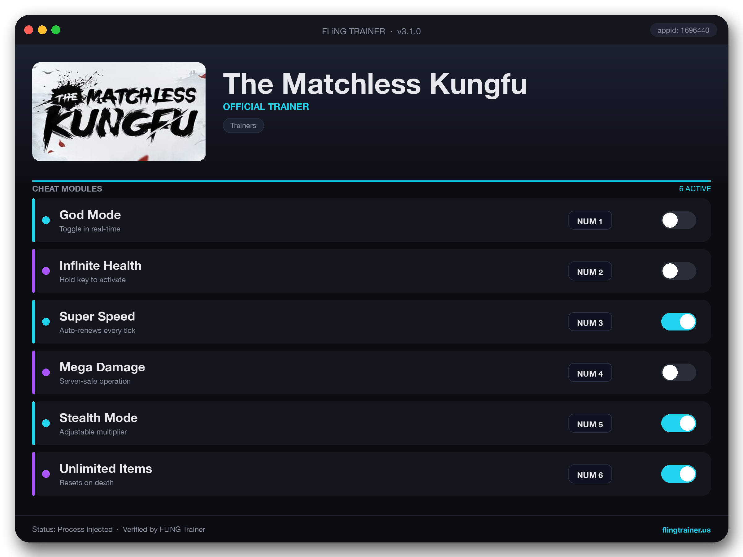 The Matchless Kungfu Trainer interface