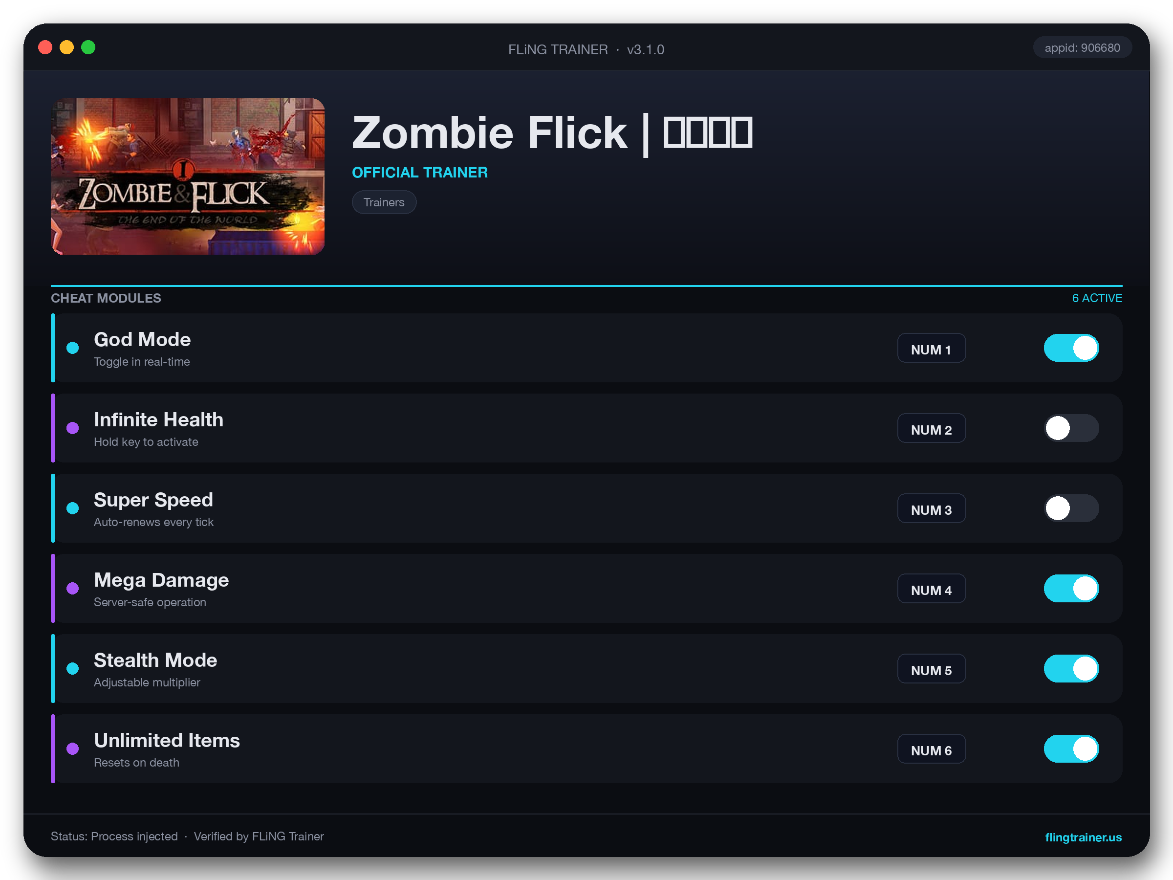 Zombie Flick | 僵尸快打 Trainer interface