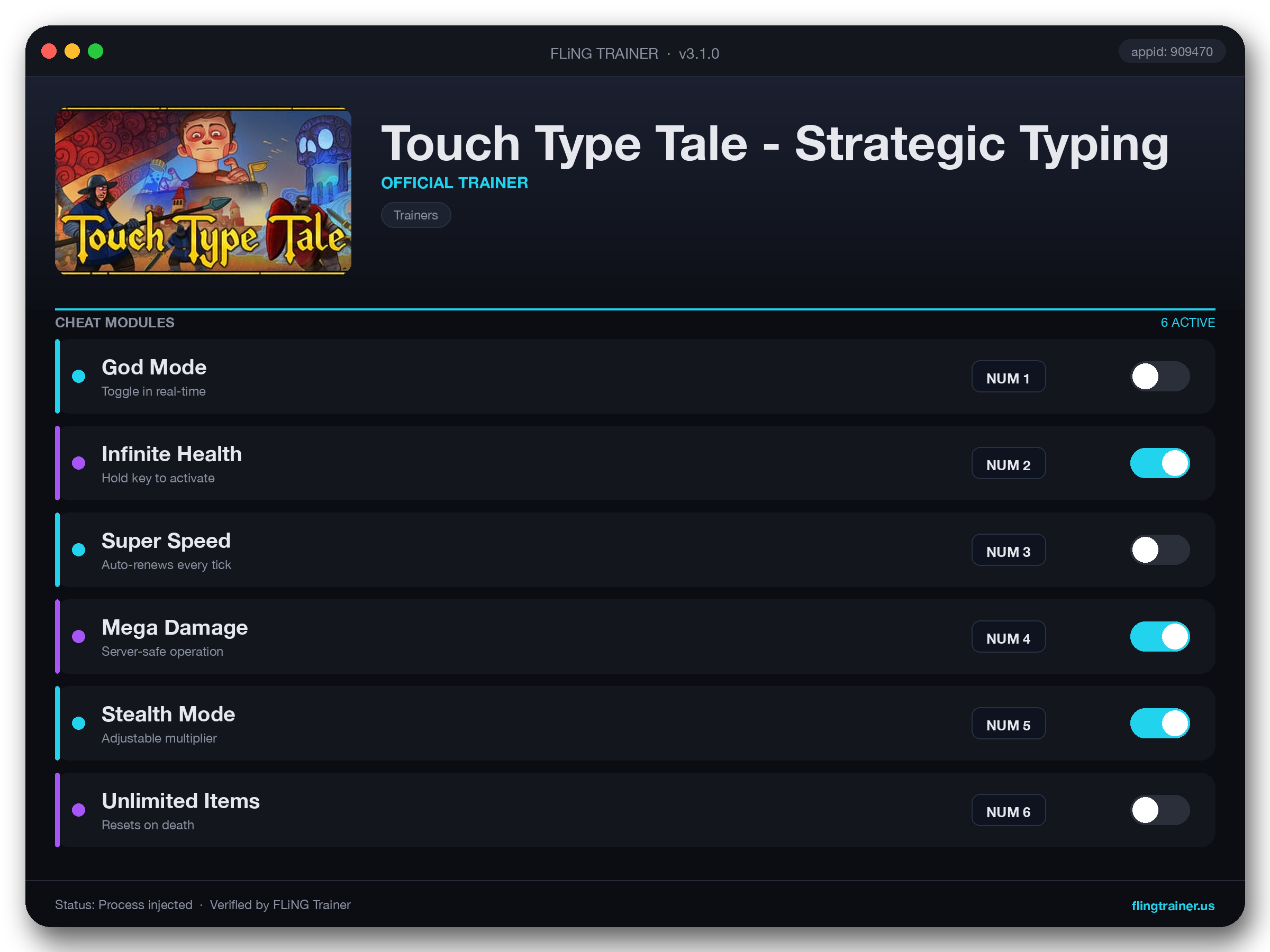 Touch Type Tale - Strategic Typing Trainer interface