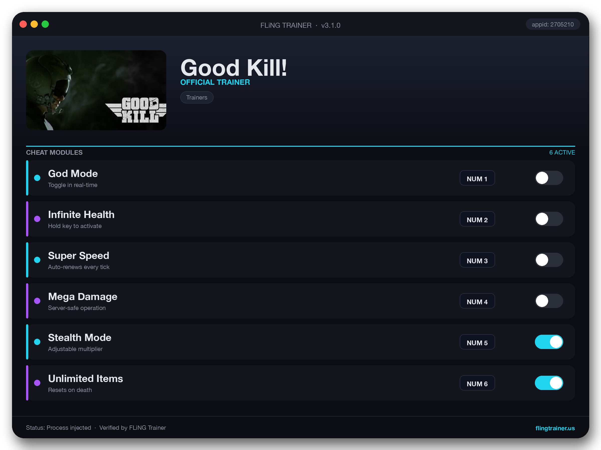 Good Kill! Trainer interface
