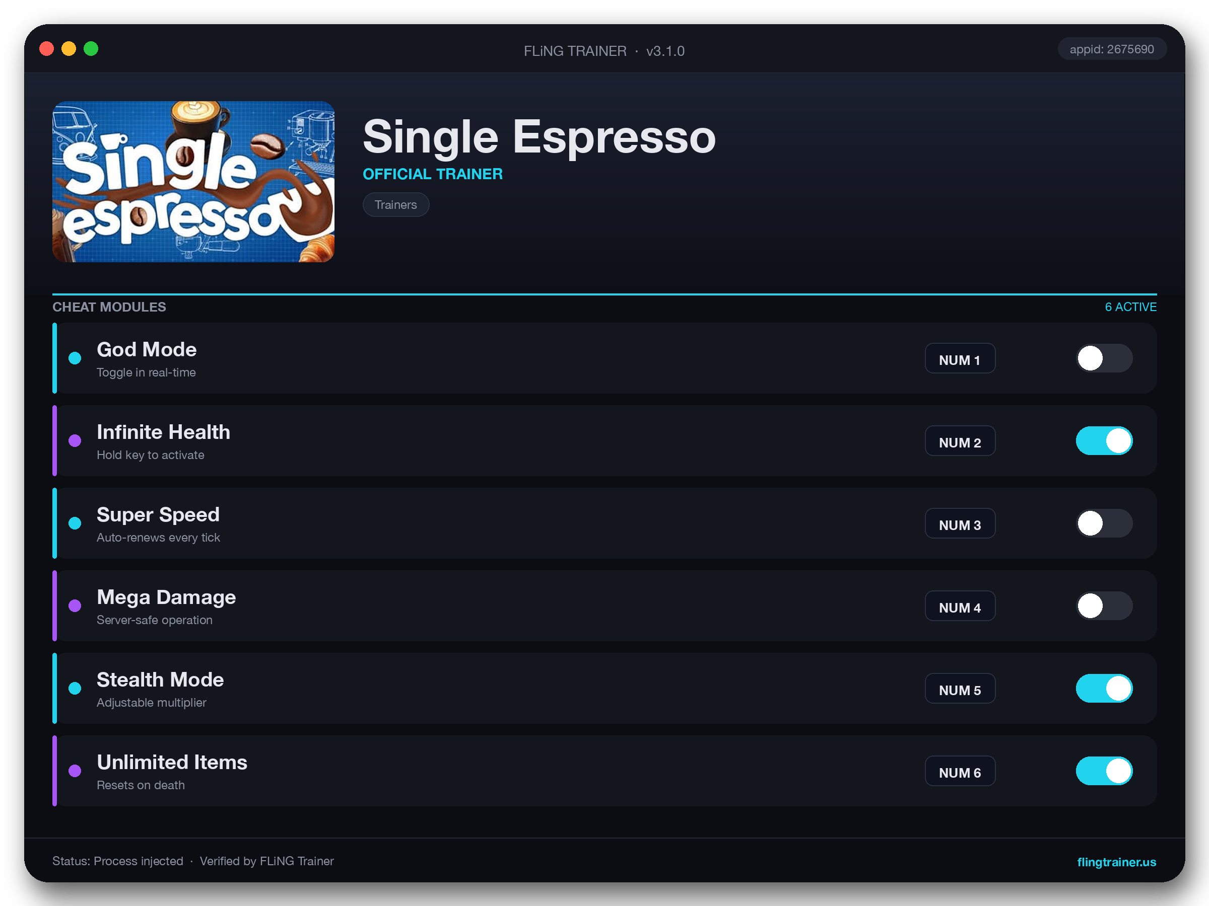 Single Espresso Trainer interface