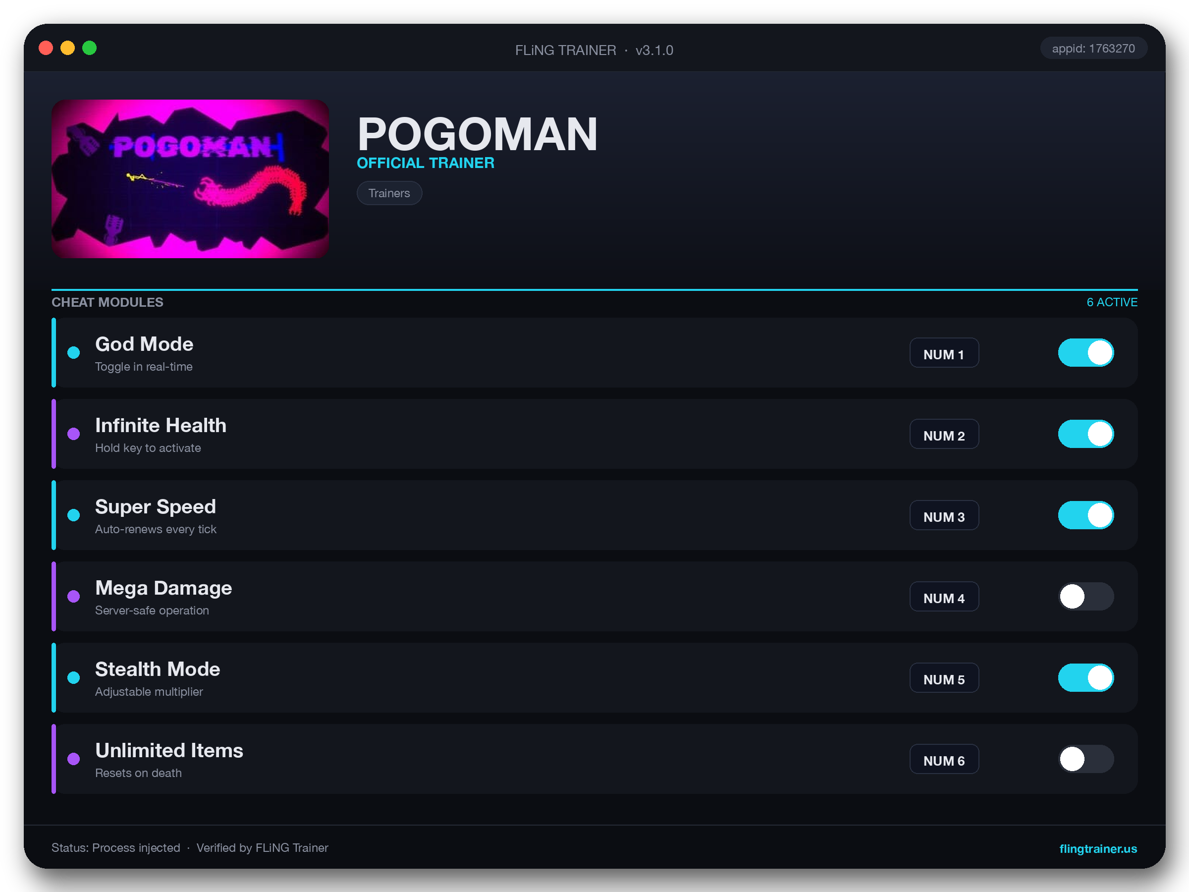 POGOMAN Trainer interface