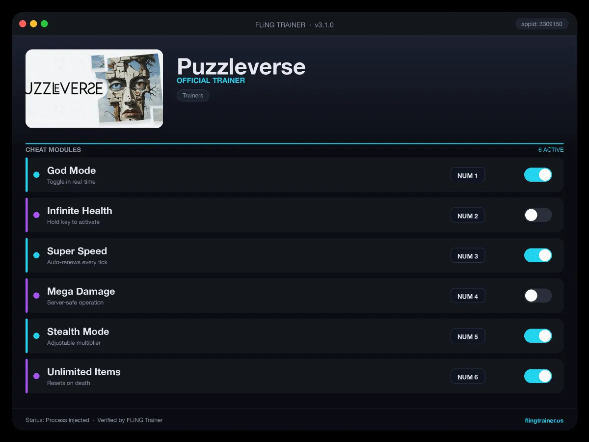 Puzzleverse Trainer interface