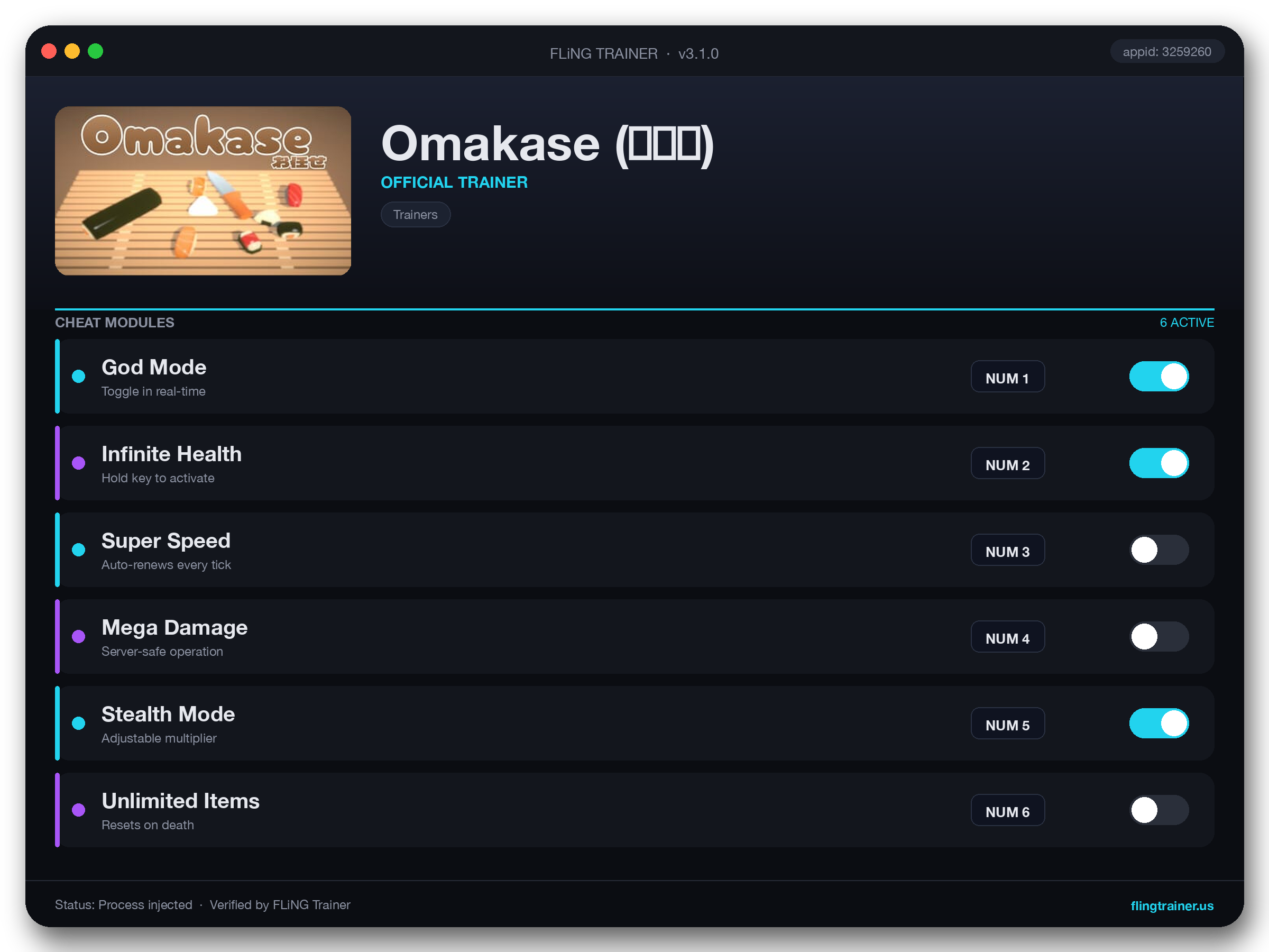 Omakase (お任せ) Trainer interface