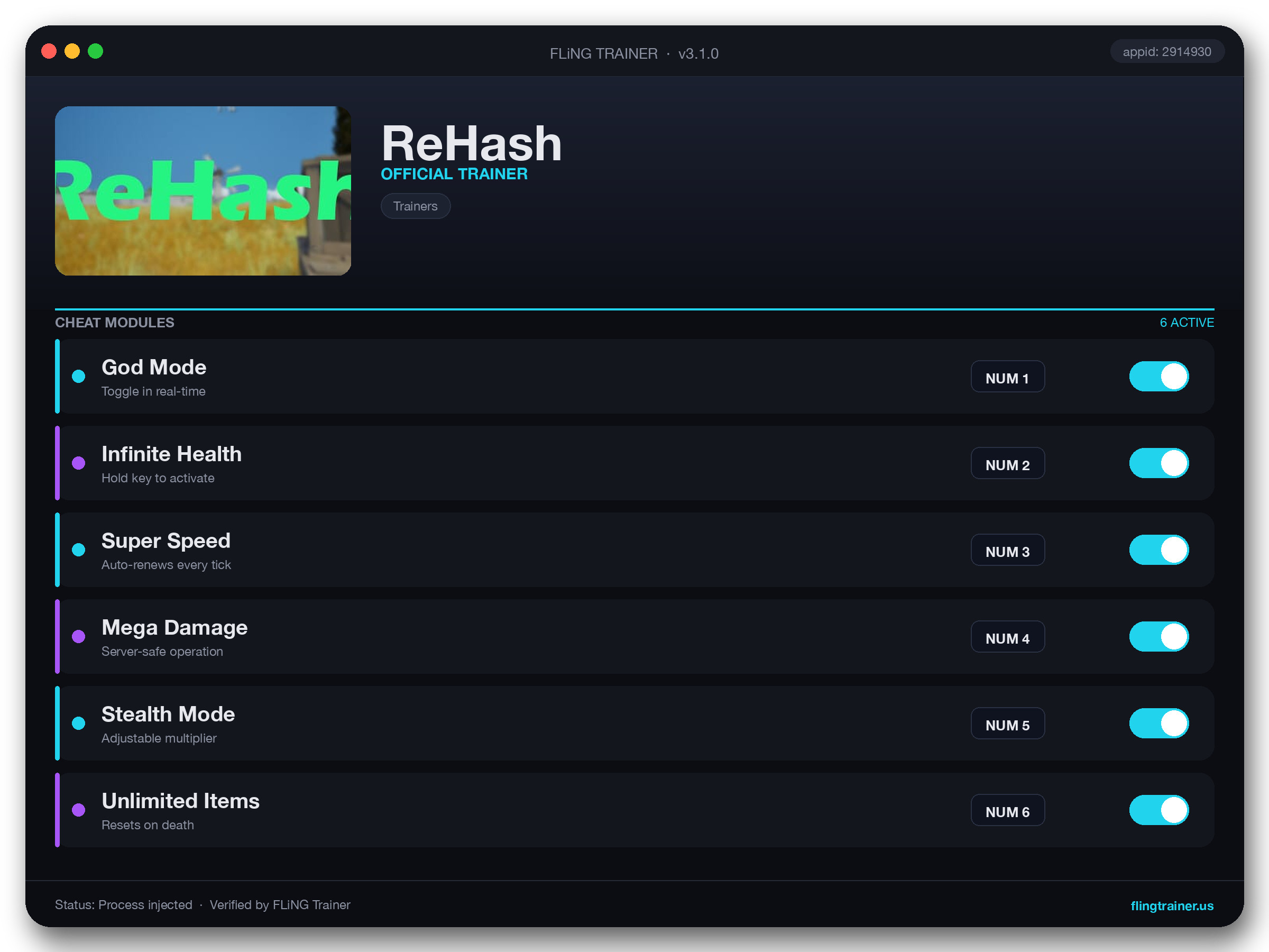ReHash Trainer interface