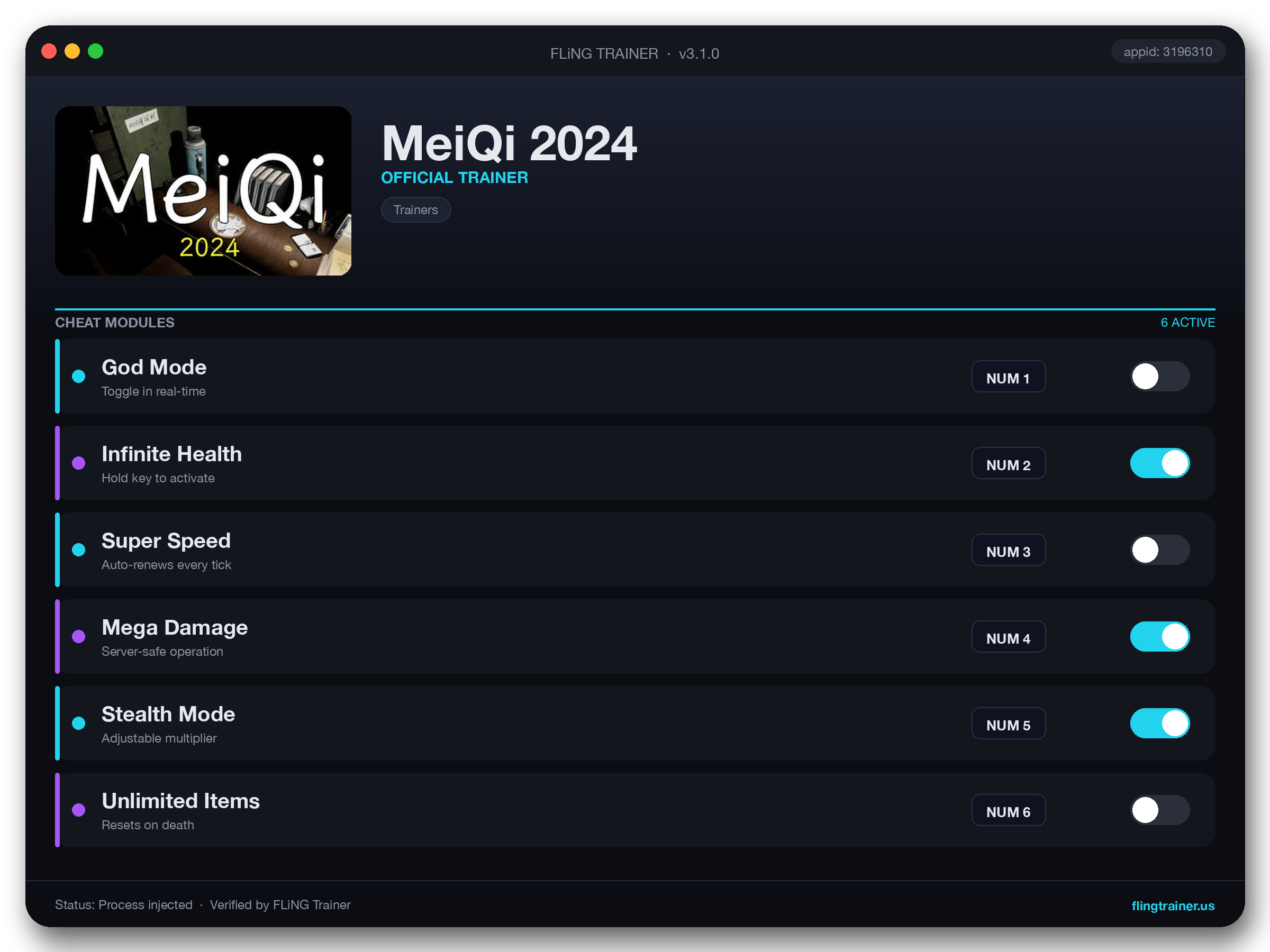 MeiQi 2024 Trainer interface