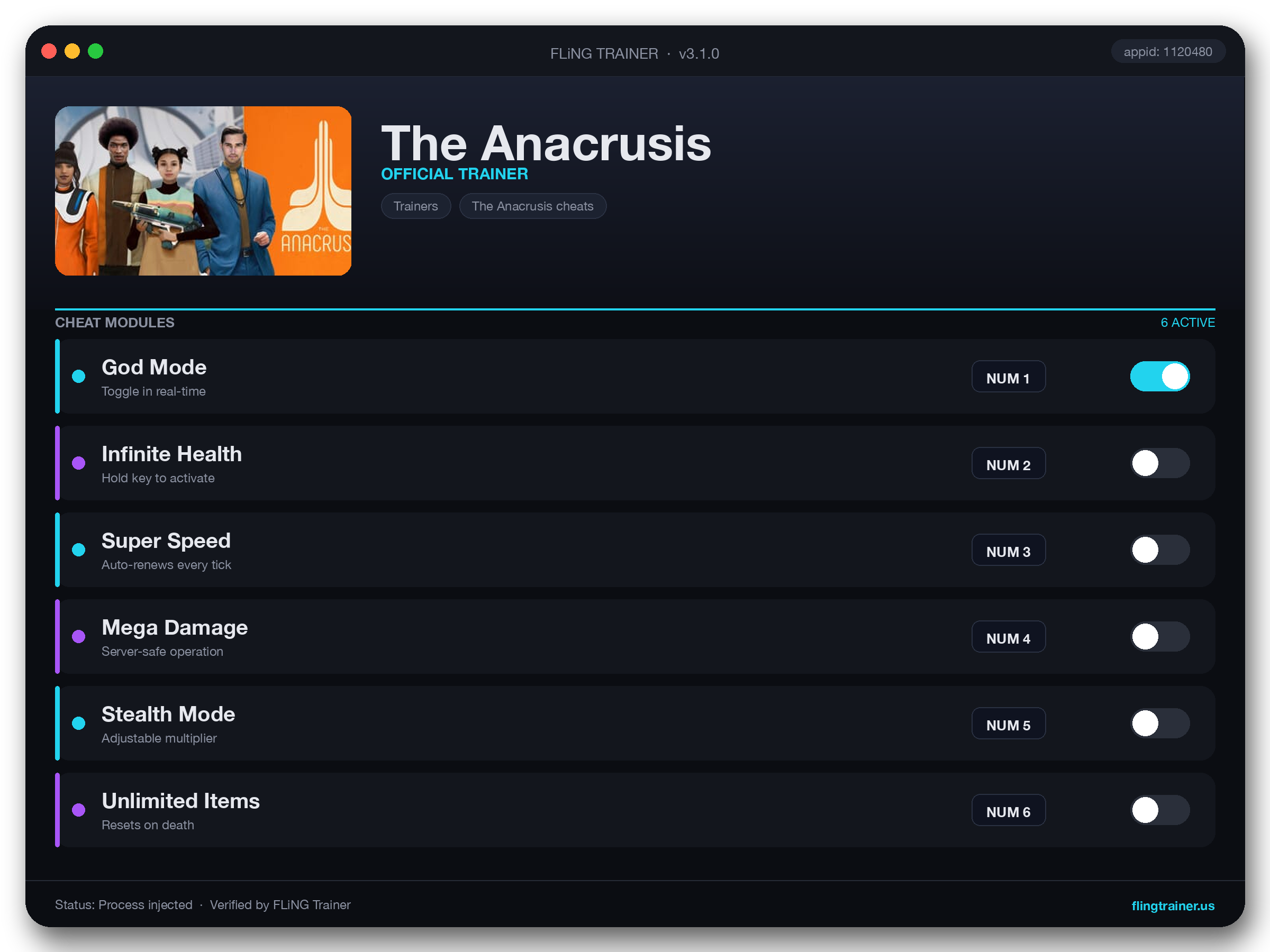 The Anacrusis Trainer interface