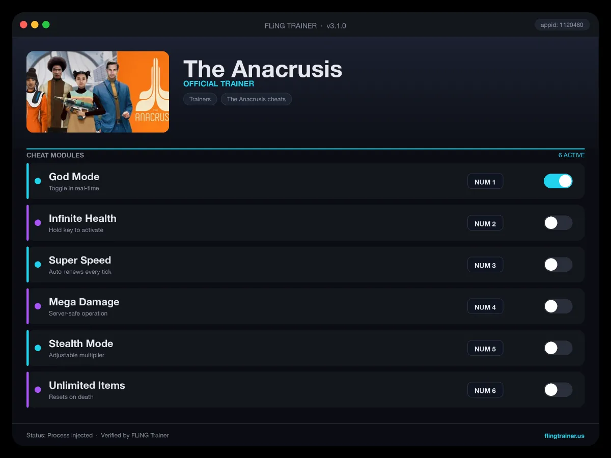 The Anacrusis Trainer interface