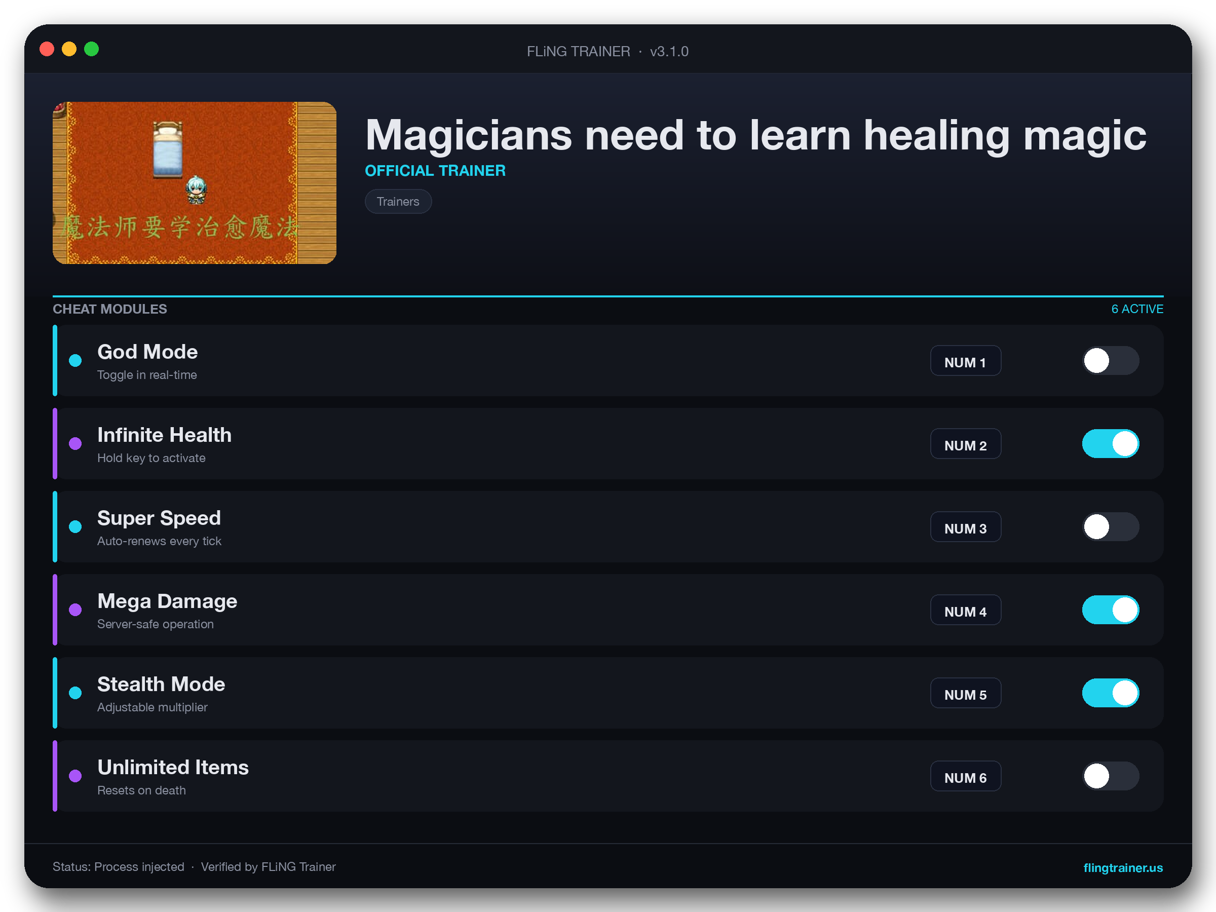 Magicians need to learn healing magic Trainer interface