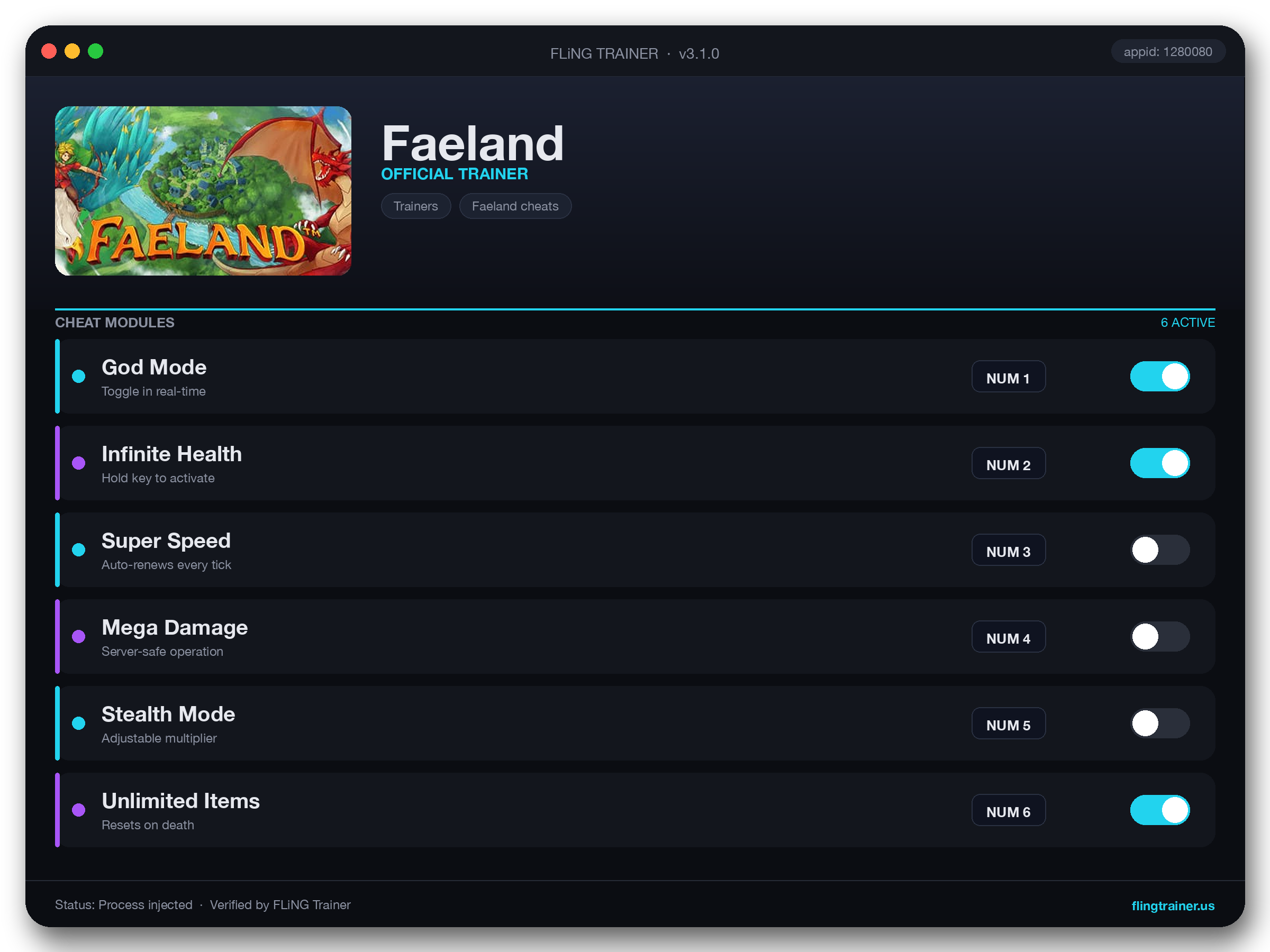 Faeland Trainer interface