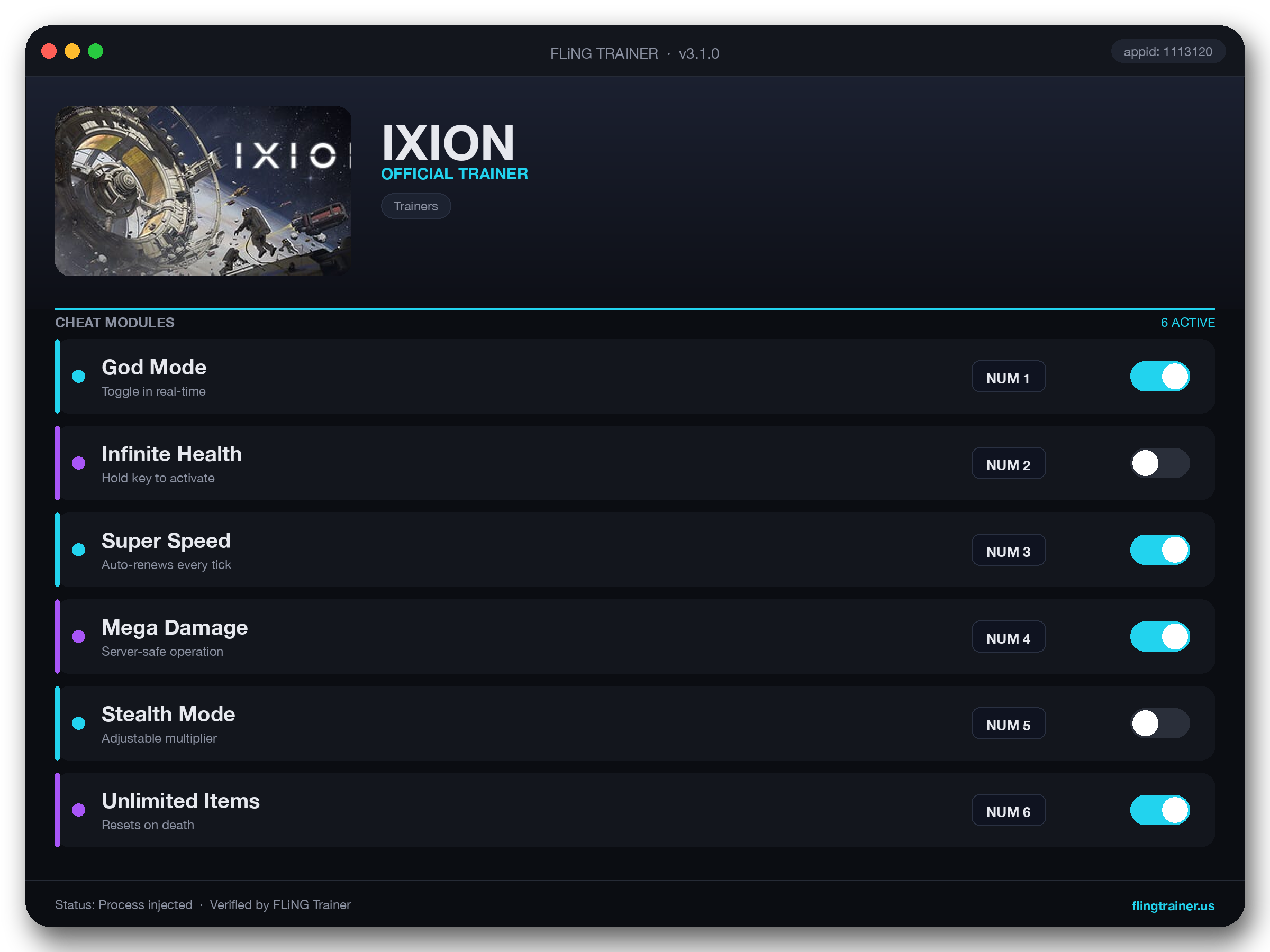 IXION Trainer interface