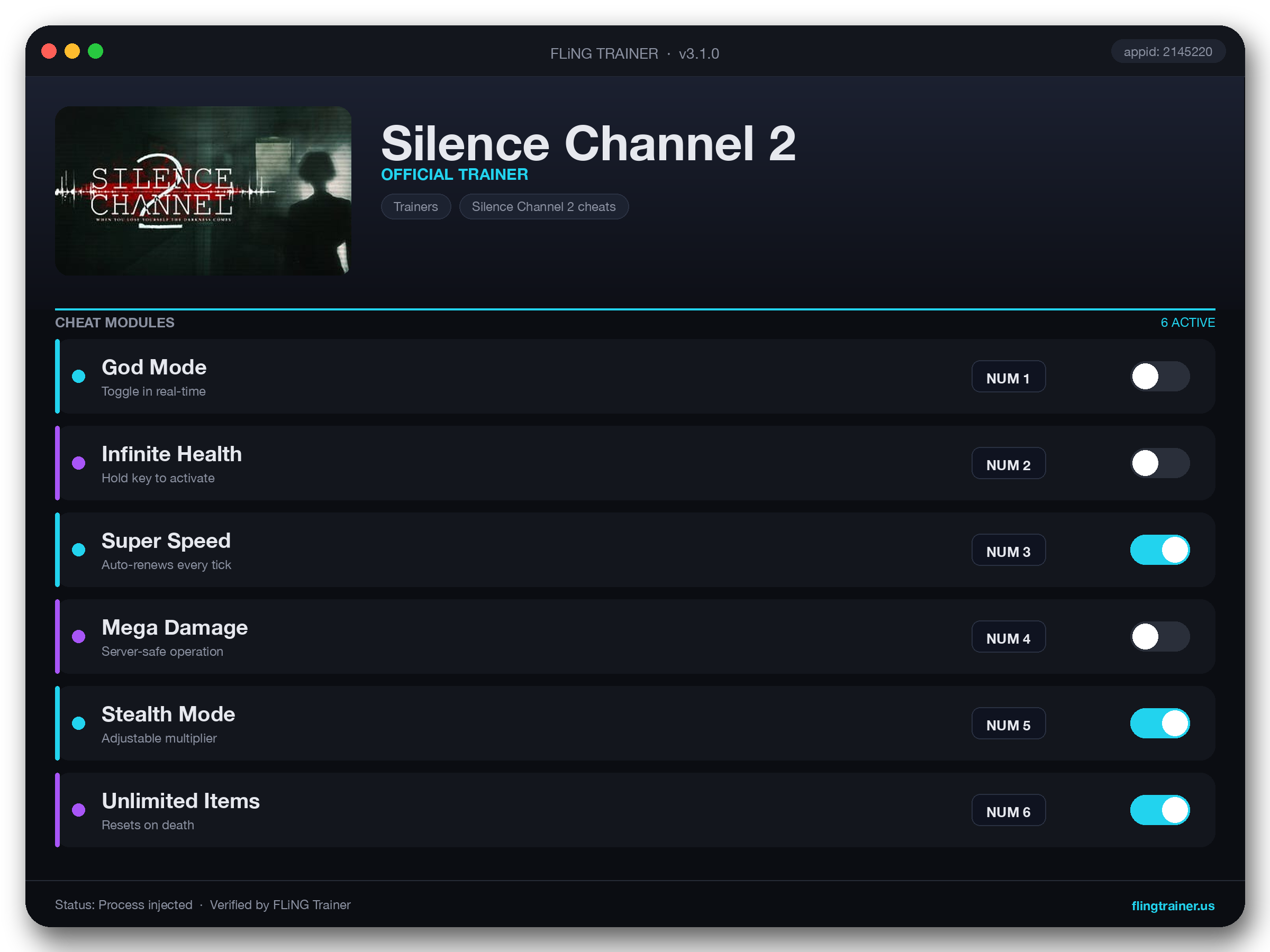 Silence Channel 2 Trainer interface