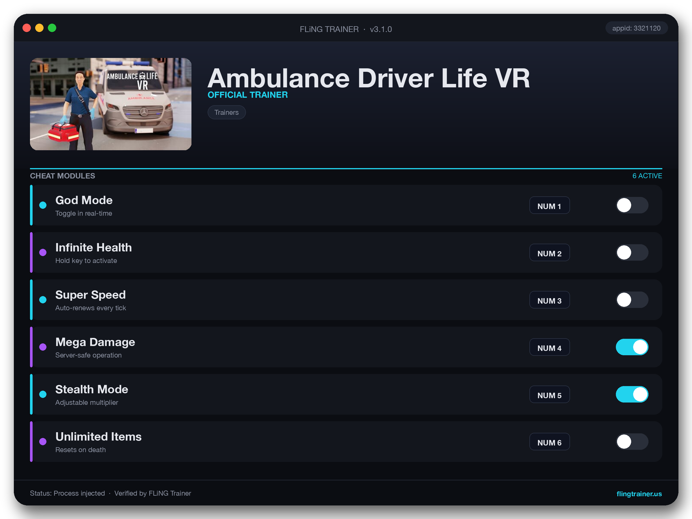 Ambulance Driver Life VR Trainer interface