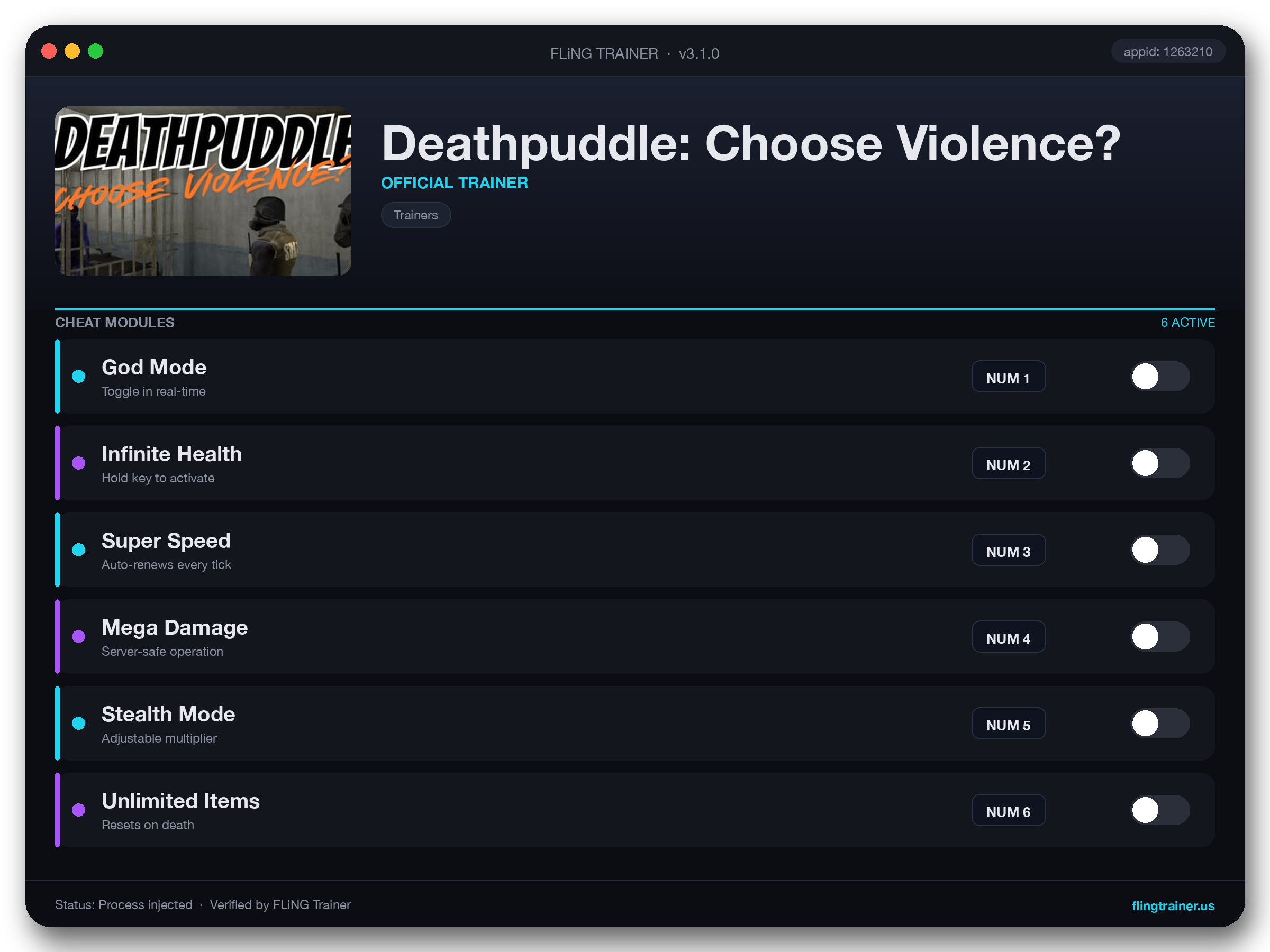 Deathpuddle: Choose Violence? Trainer interface