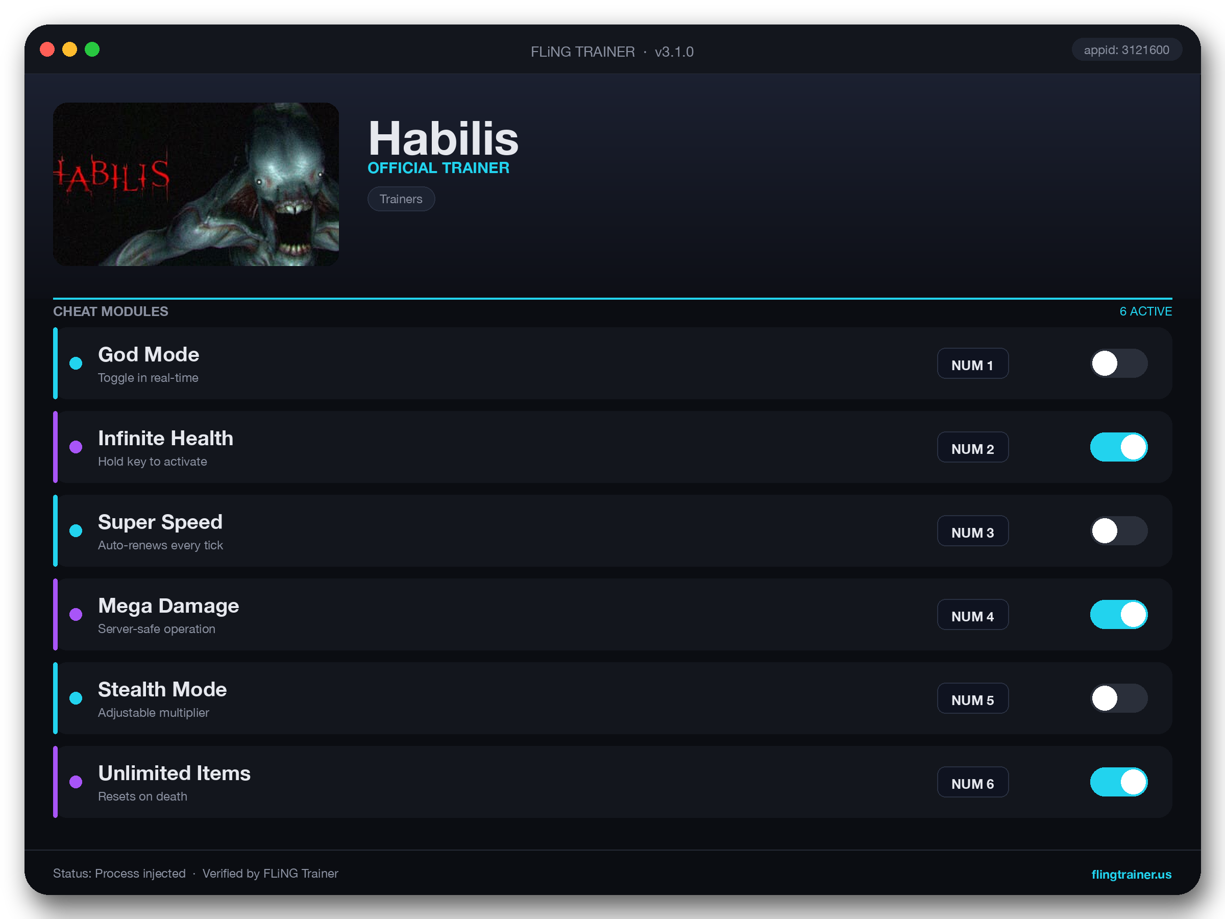 Habilis Trainer interface