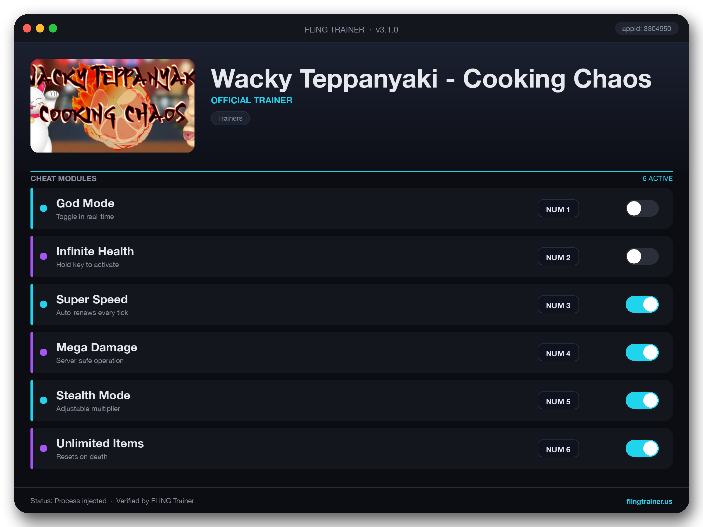 Wacky Teppanyaki - Cooking Chaos Trainer interface