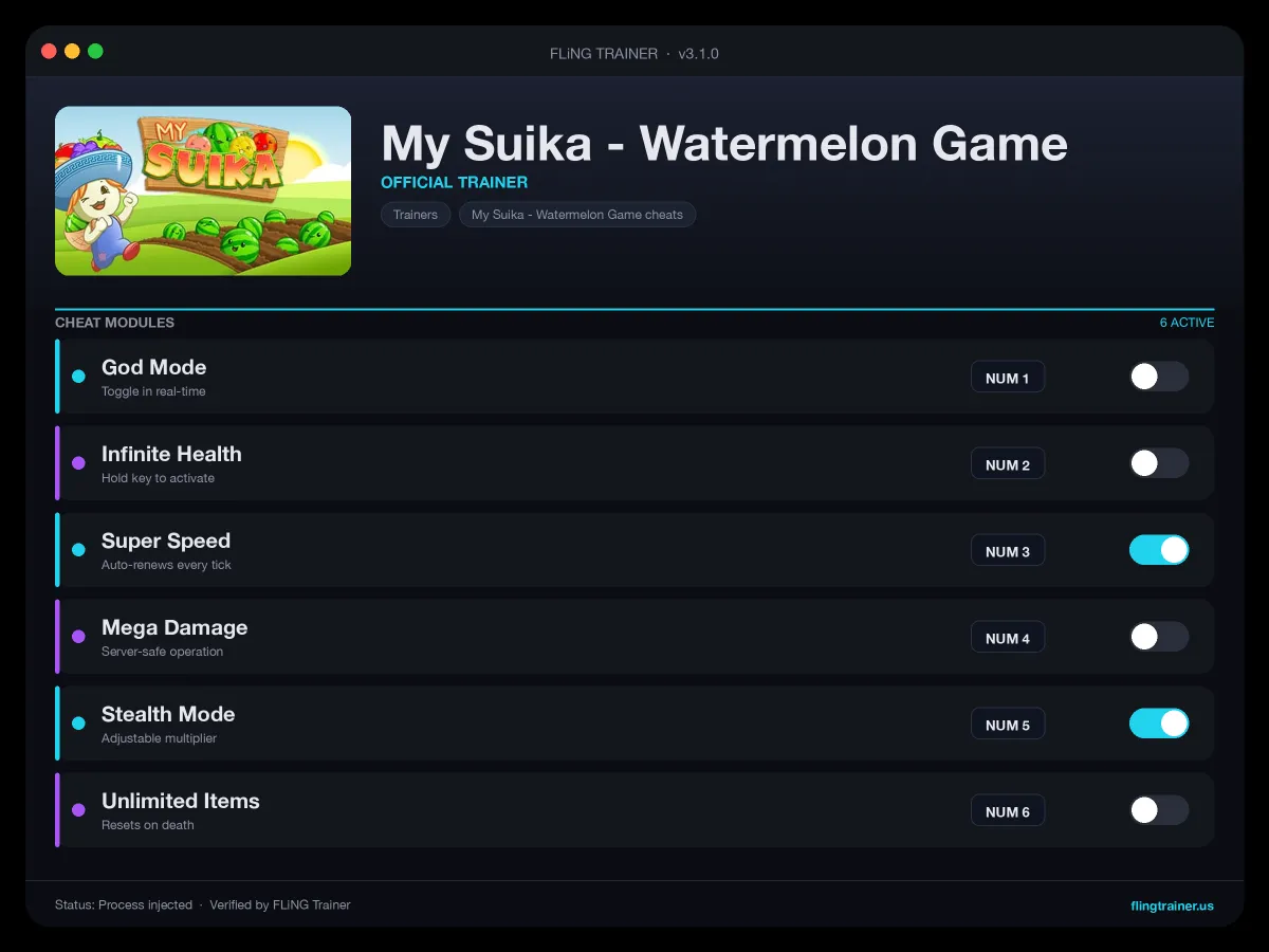 My Suika - Watermelon Game Trainer interface