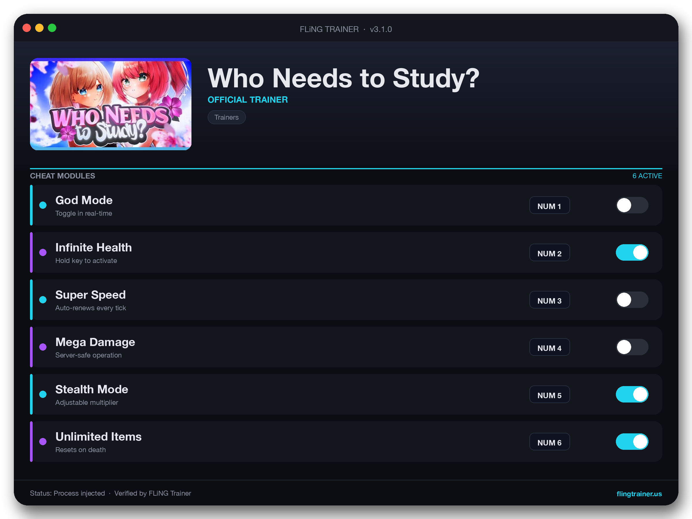 Who Needs to Study? Trainer interface