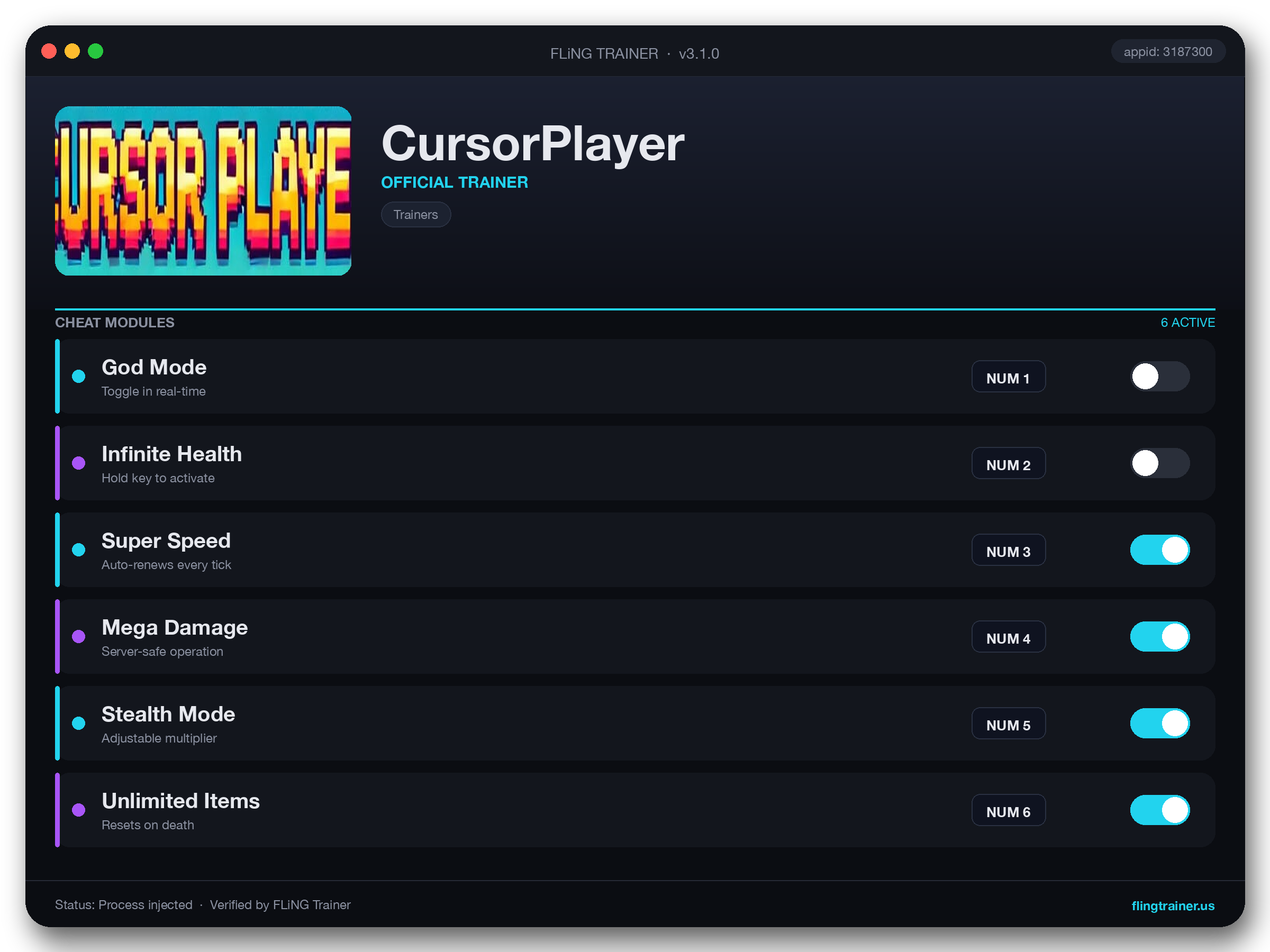 CursorPlayer Trainer interface