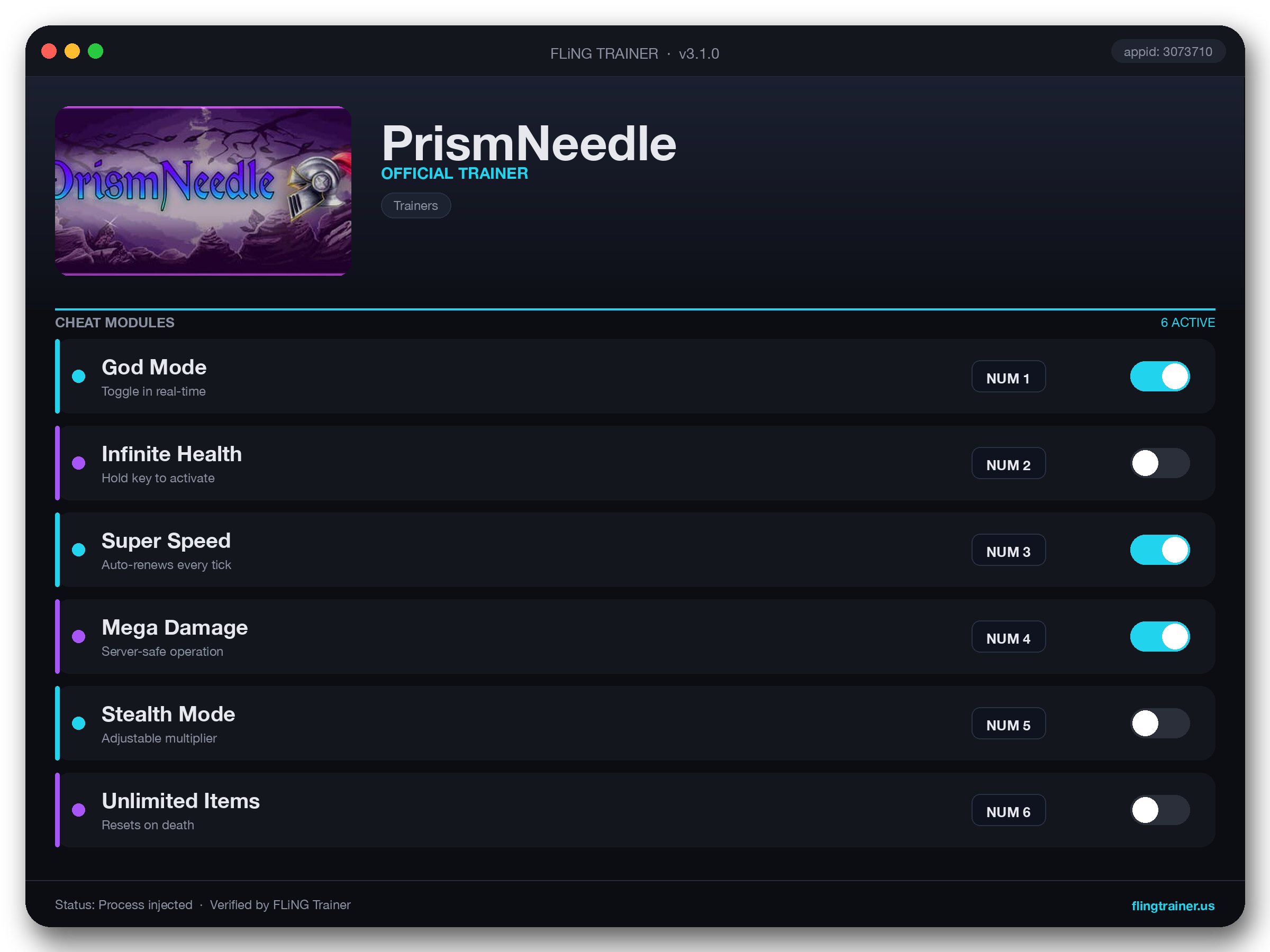 PrismNeedle Trainer interface