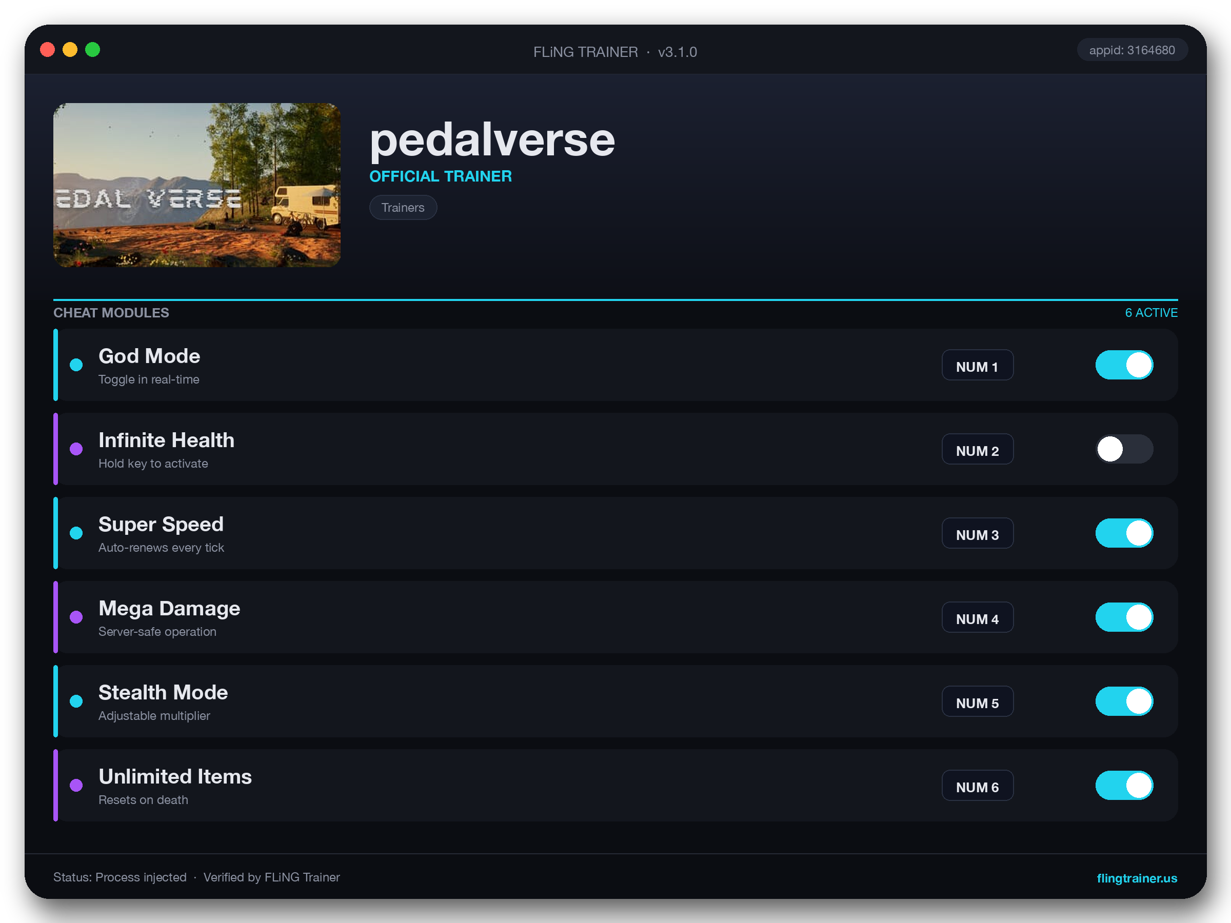 pedalverse Trainer interface