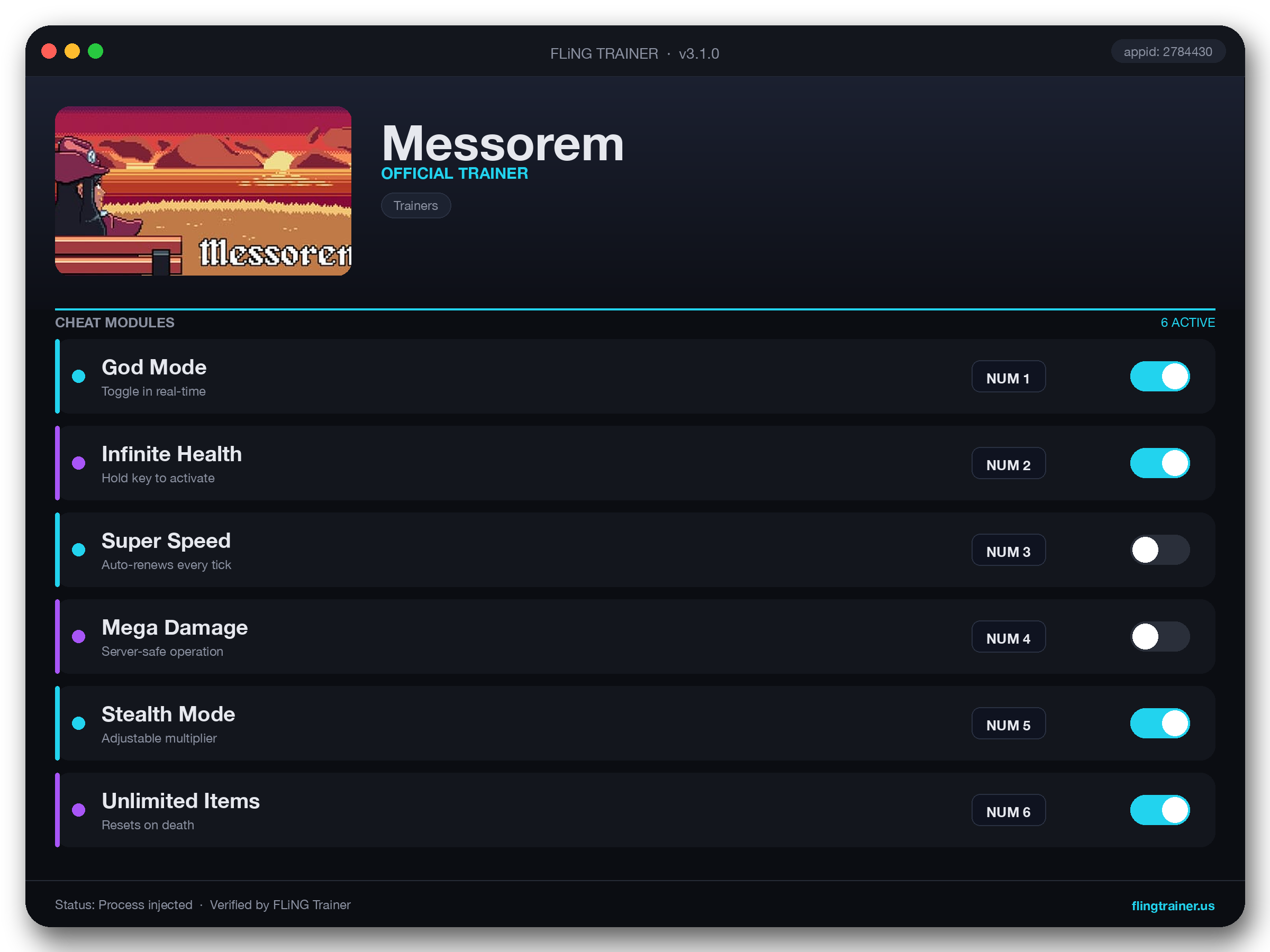 Messorem Trainer interface