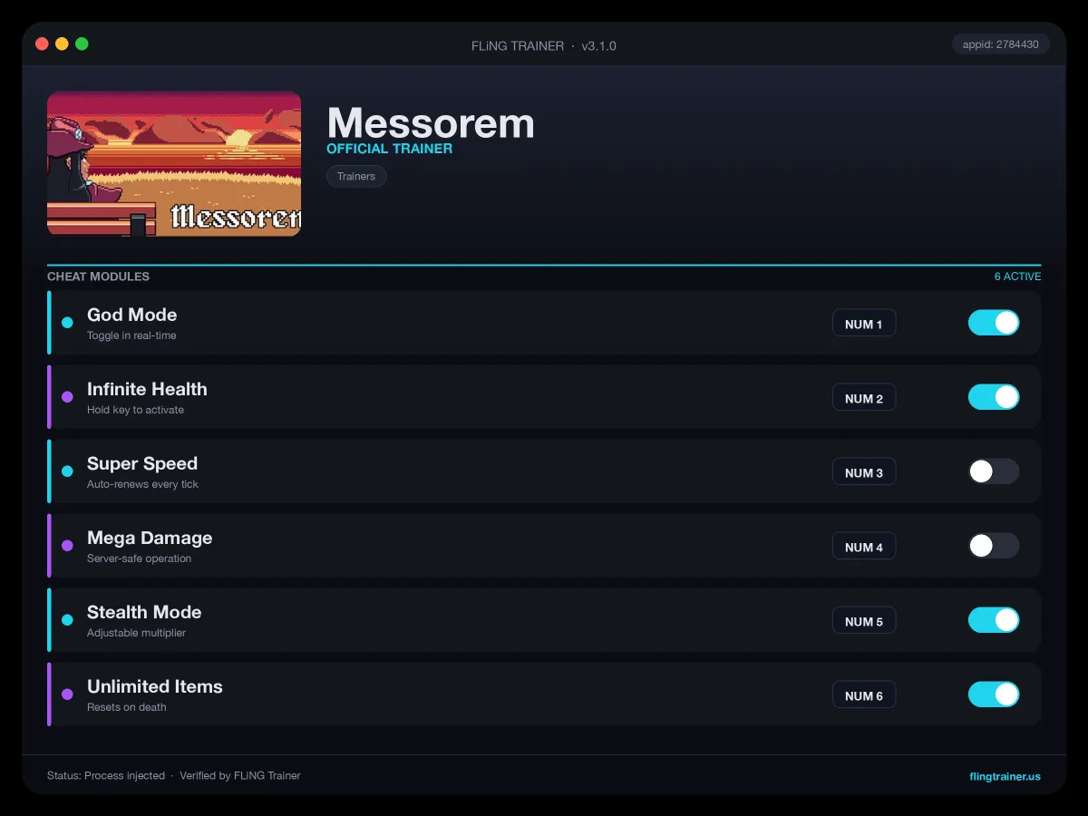 Messorem Trainer interface