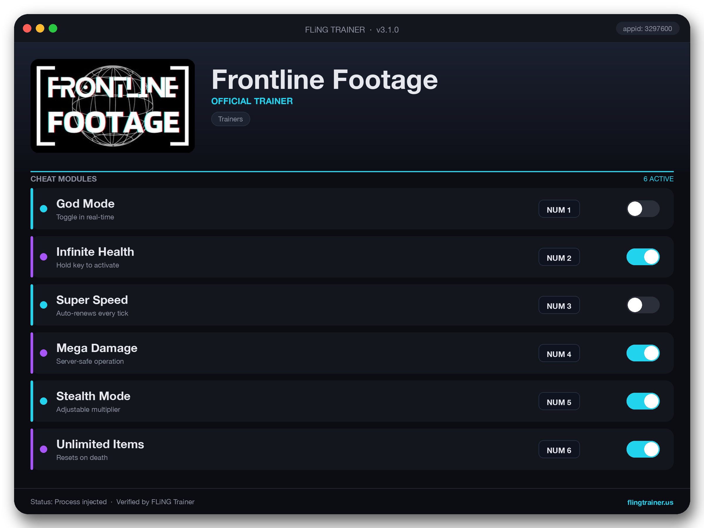Frontline Footage Trainer interface