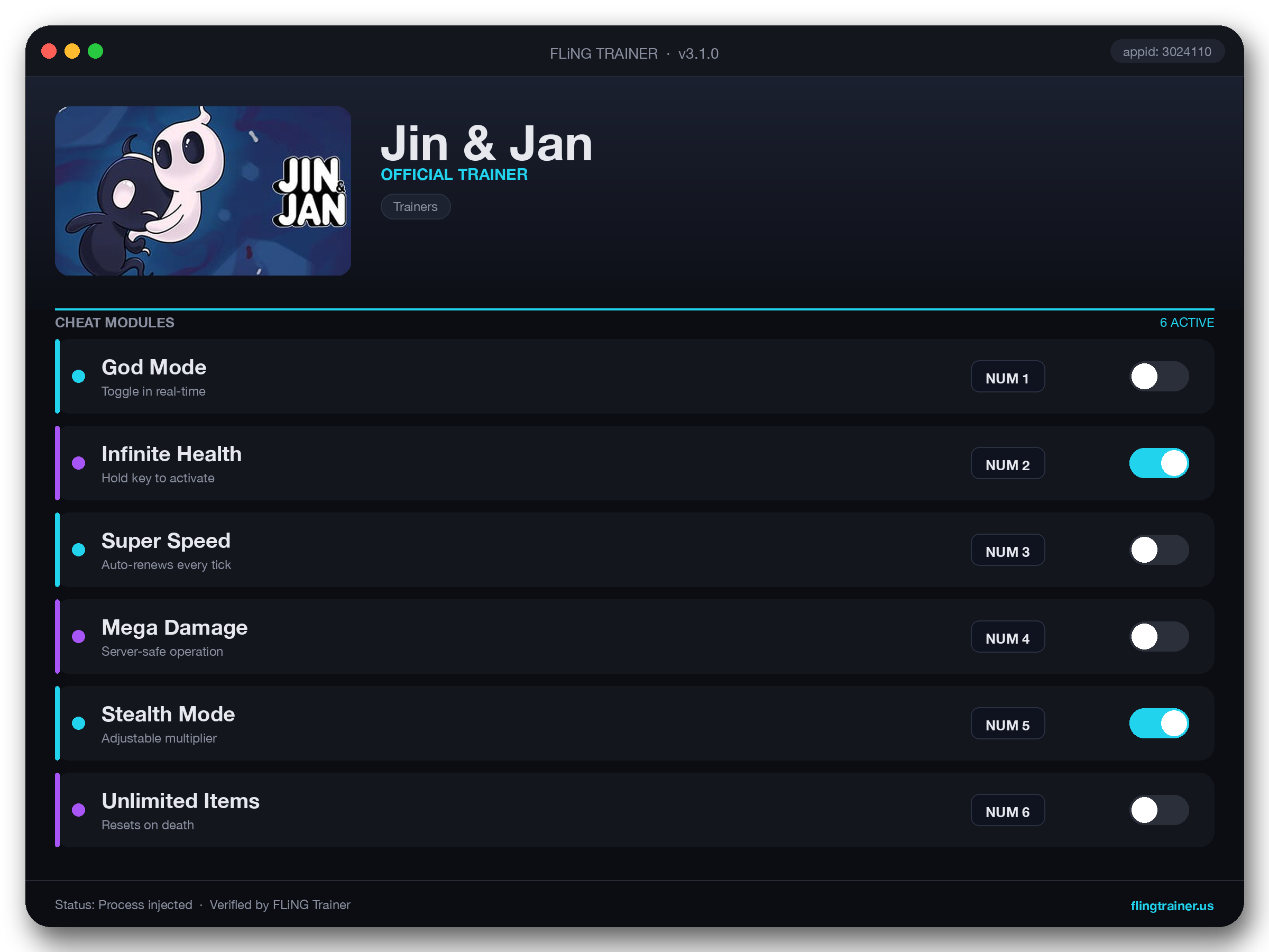 Jin & Jan Trainer interface