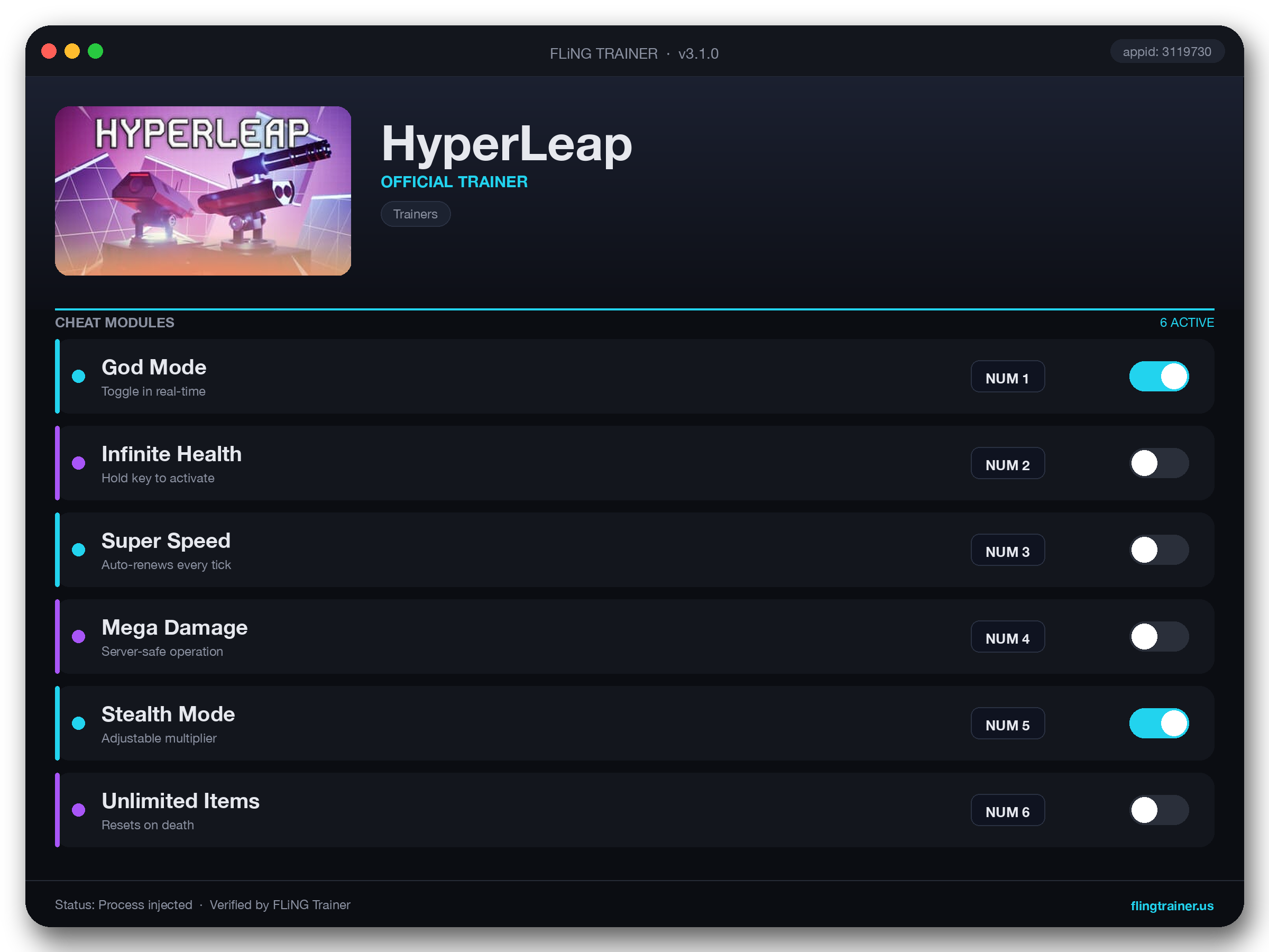 HyperLeap Trainer interface