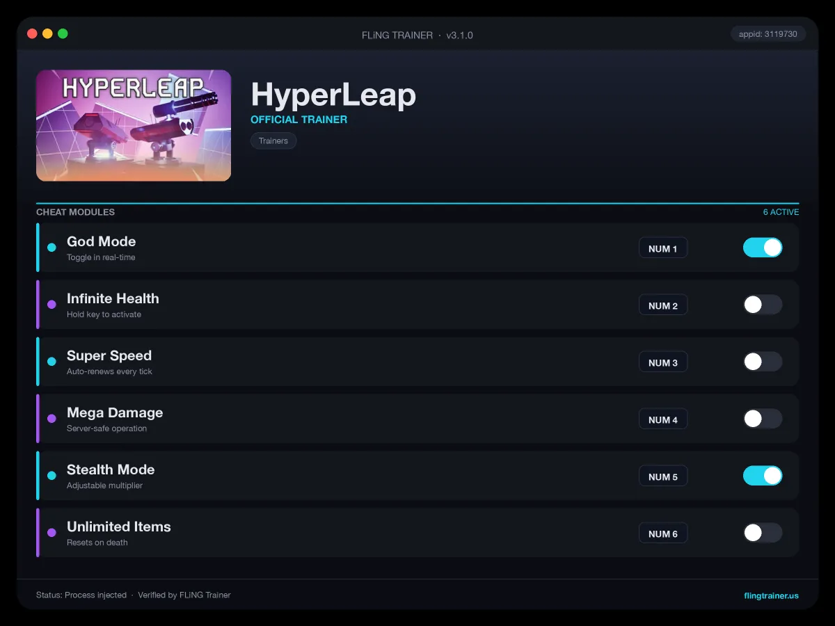 HyperLeap Trainer interface