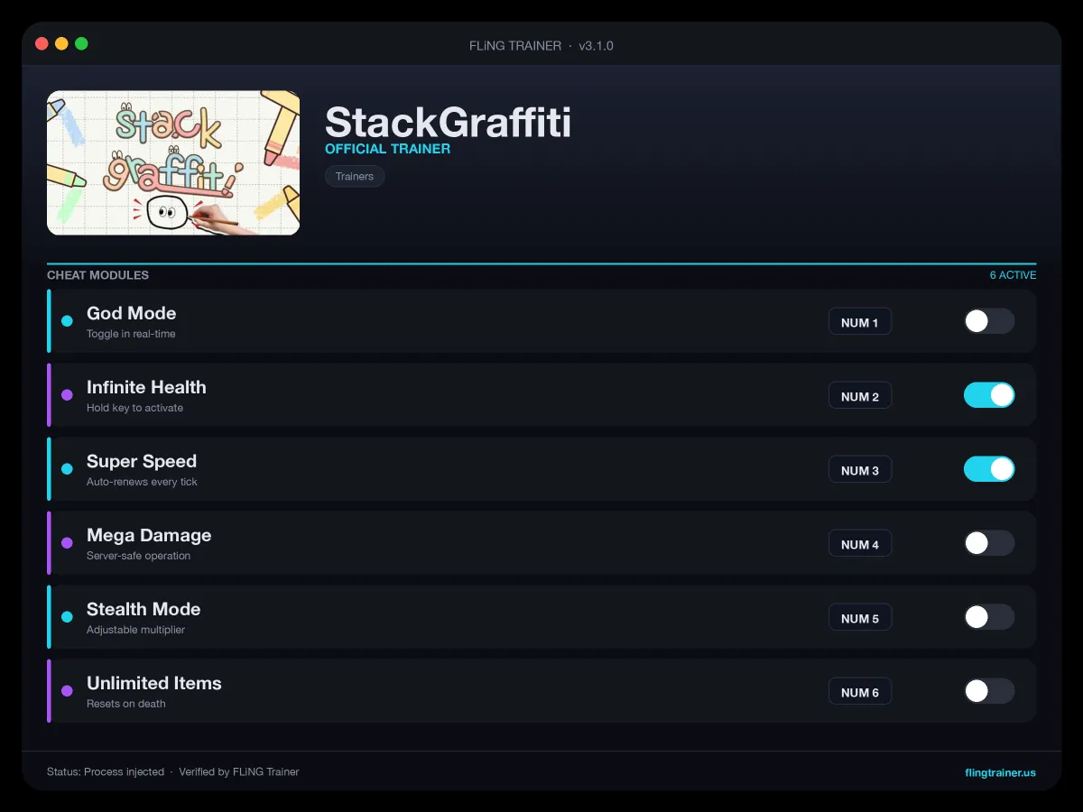 StackGraffiti Trainer interface