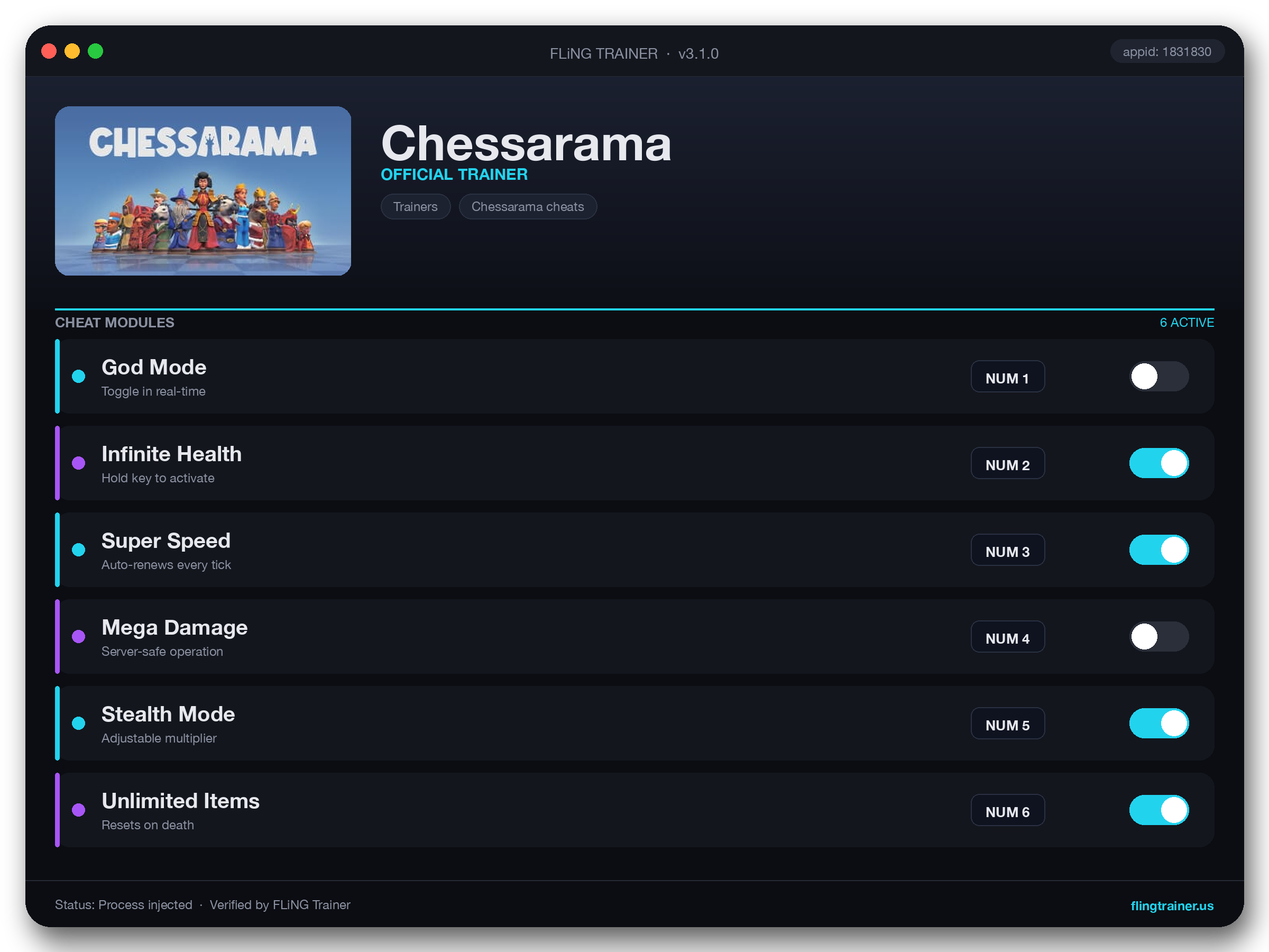 Chessarama Trainer interface