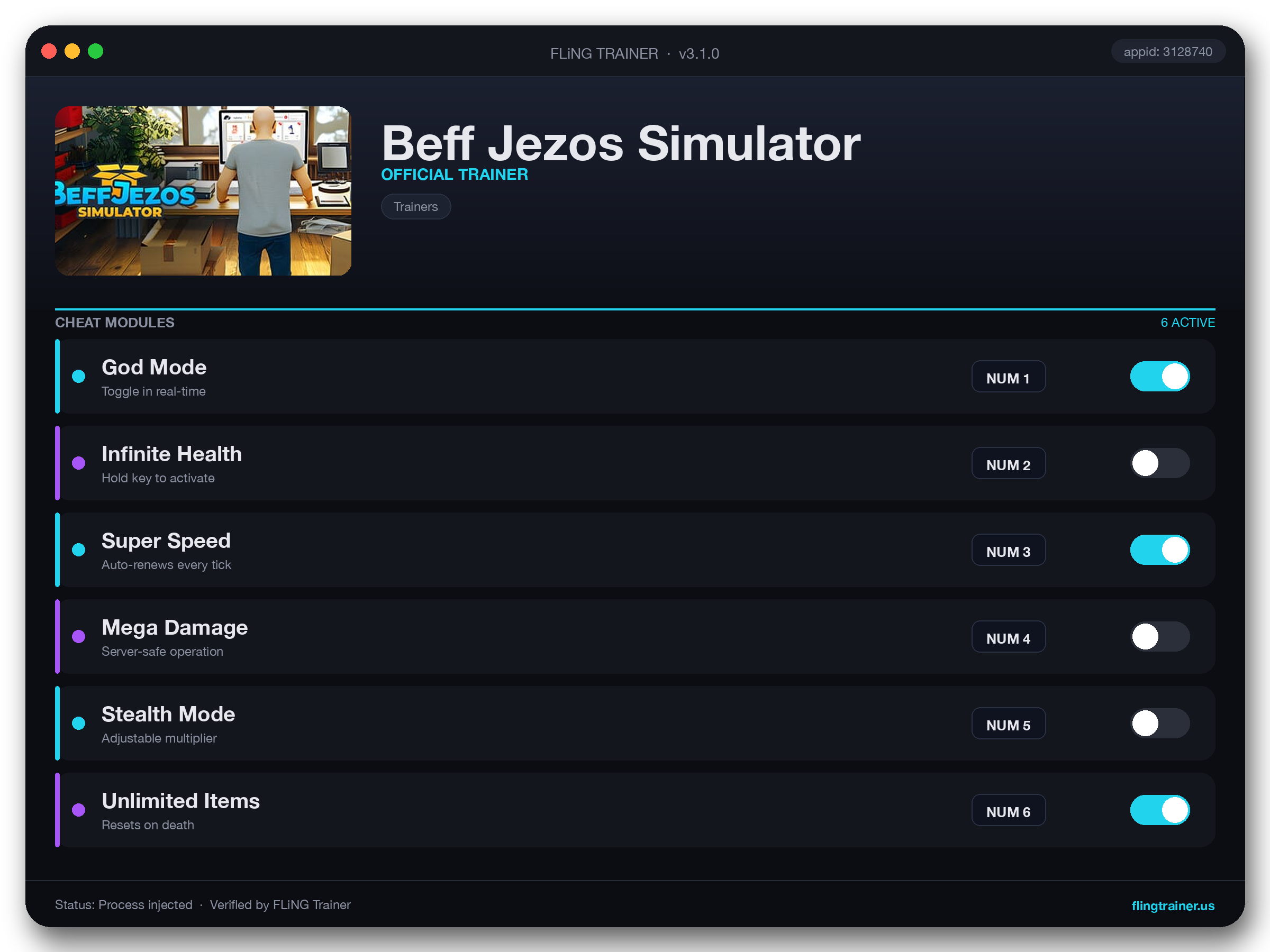 Beff Jezos Simulator Trainer interface