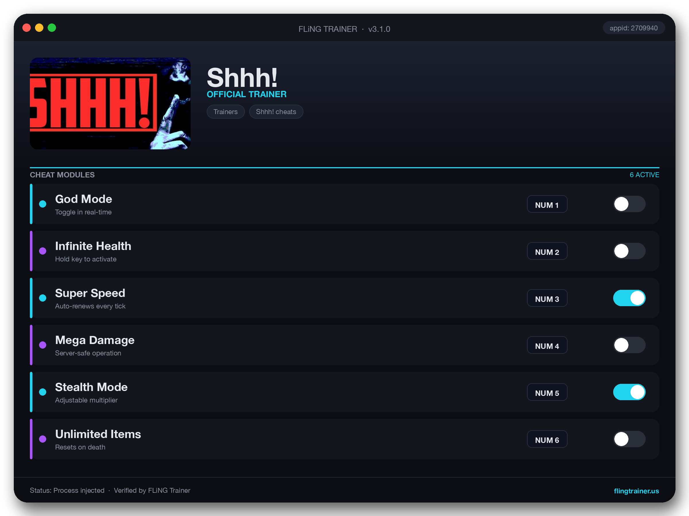 Shhh! Trainer interface