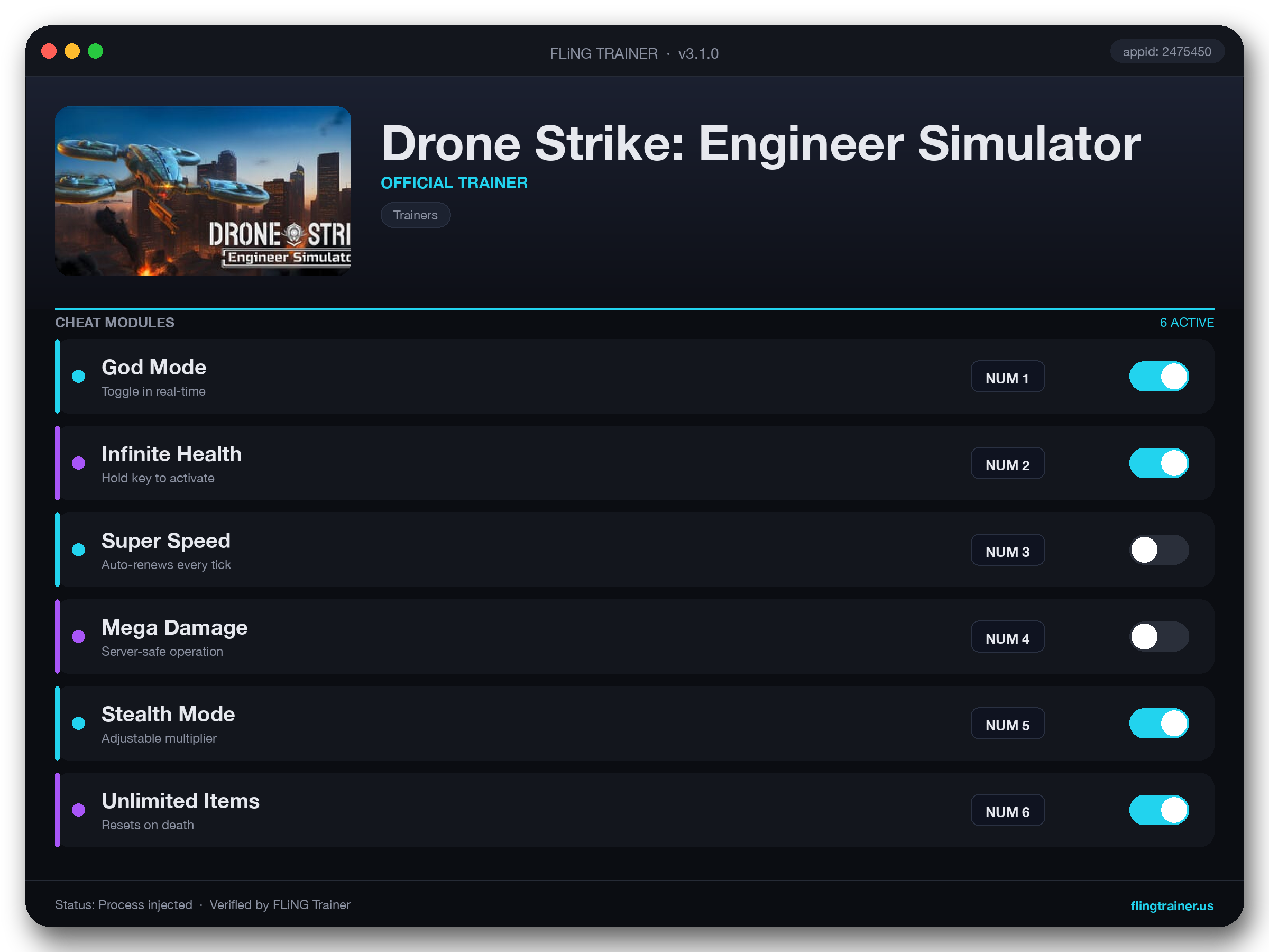 Drone Strike: Engineer Simulator Trainer interface