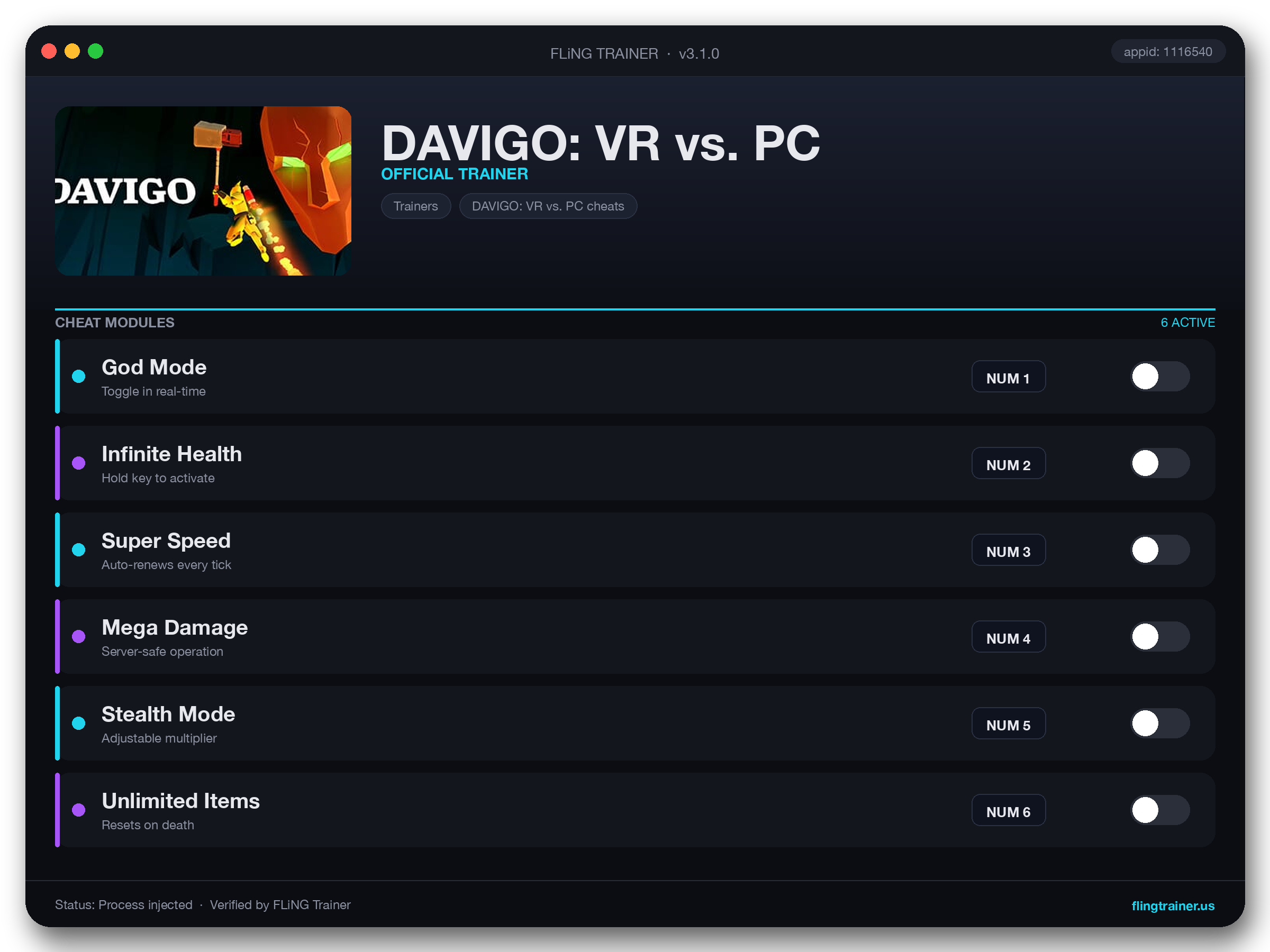 DAVIGO: VR vs. PC Trainer interface