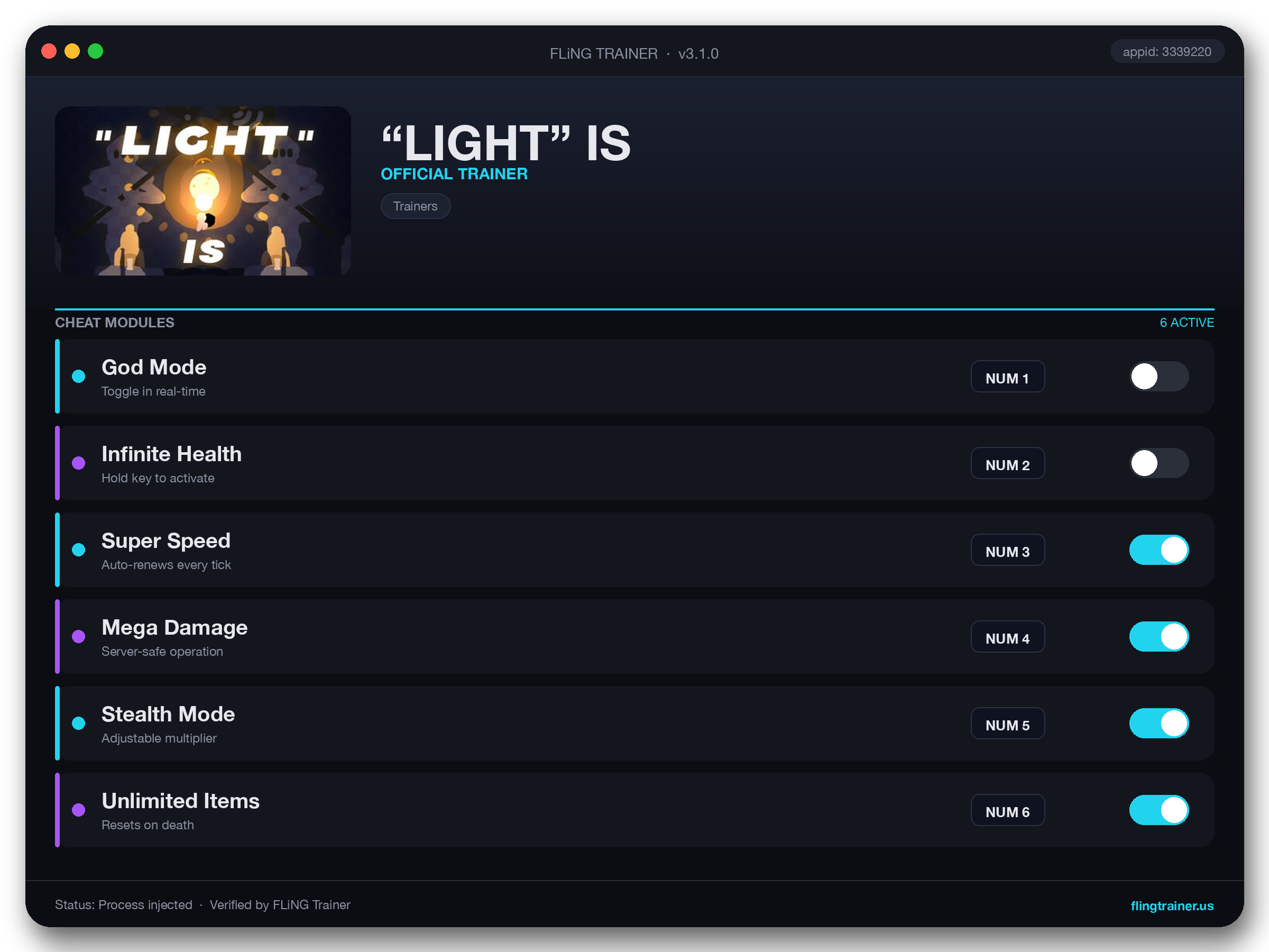 “LIGHT” IS Trainer interface