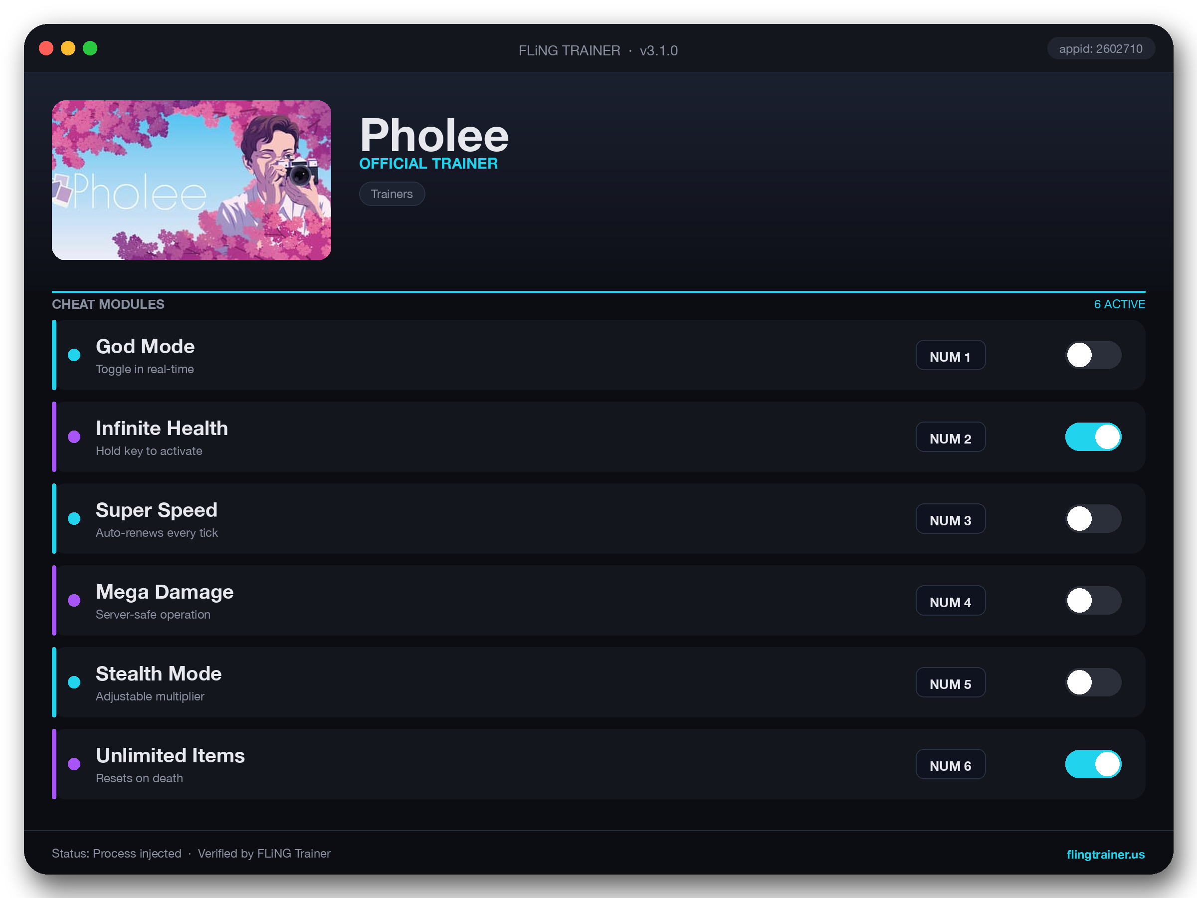 Pholee Trainer interface