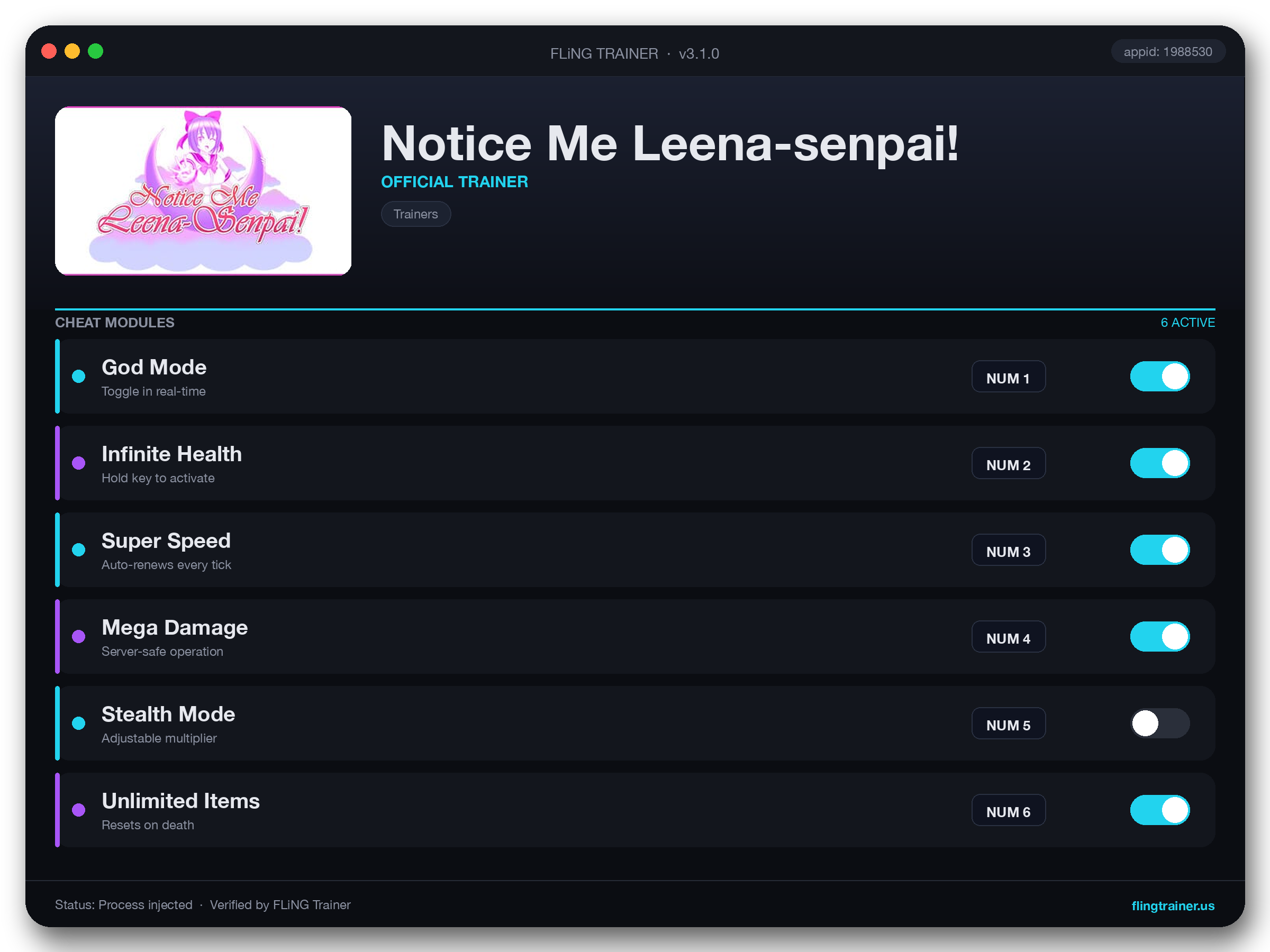 Notice Me Leena-senpai! Trainer interface