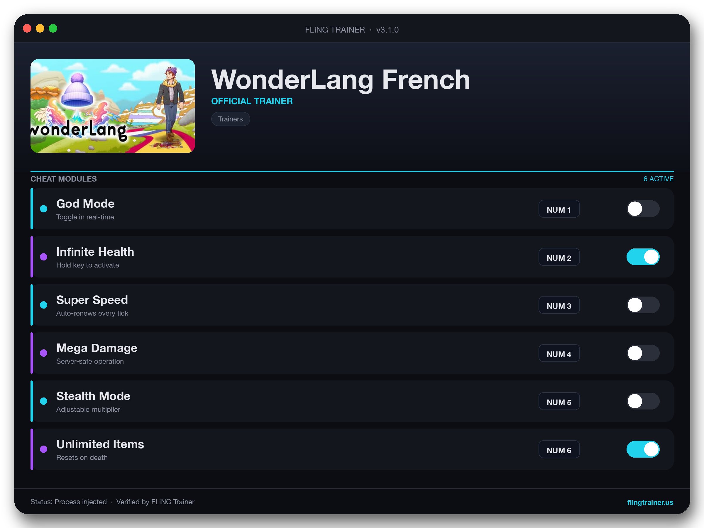 WonderLang French Trainer interface